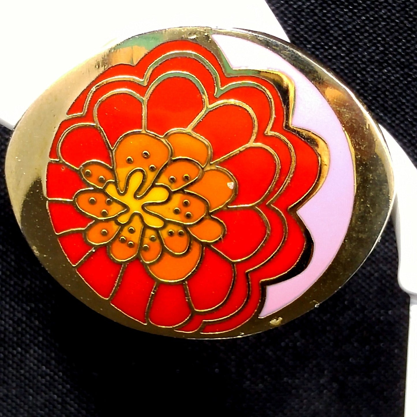 Laurel Burch "IMAI" Floral Post Earrings, Gold Plated, 1980s Vintage Jewelry