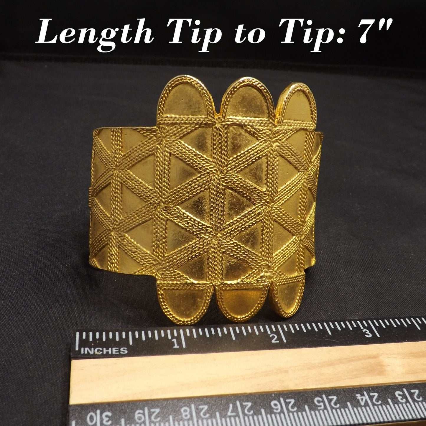 Kenneth Lane Large Hinged Bracelet, Gold Plated, Vintage Jewelry