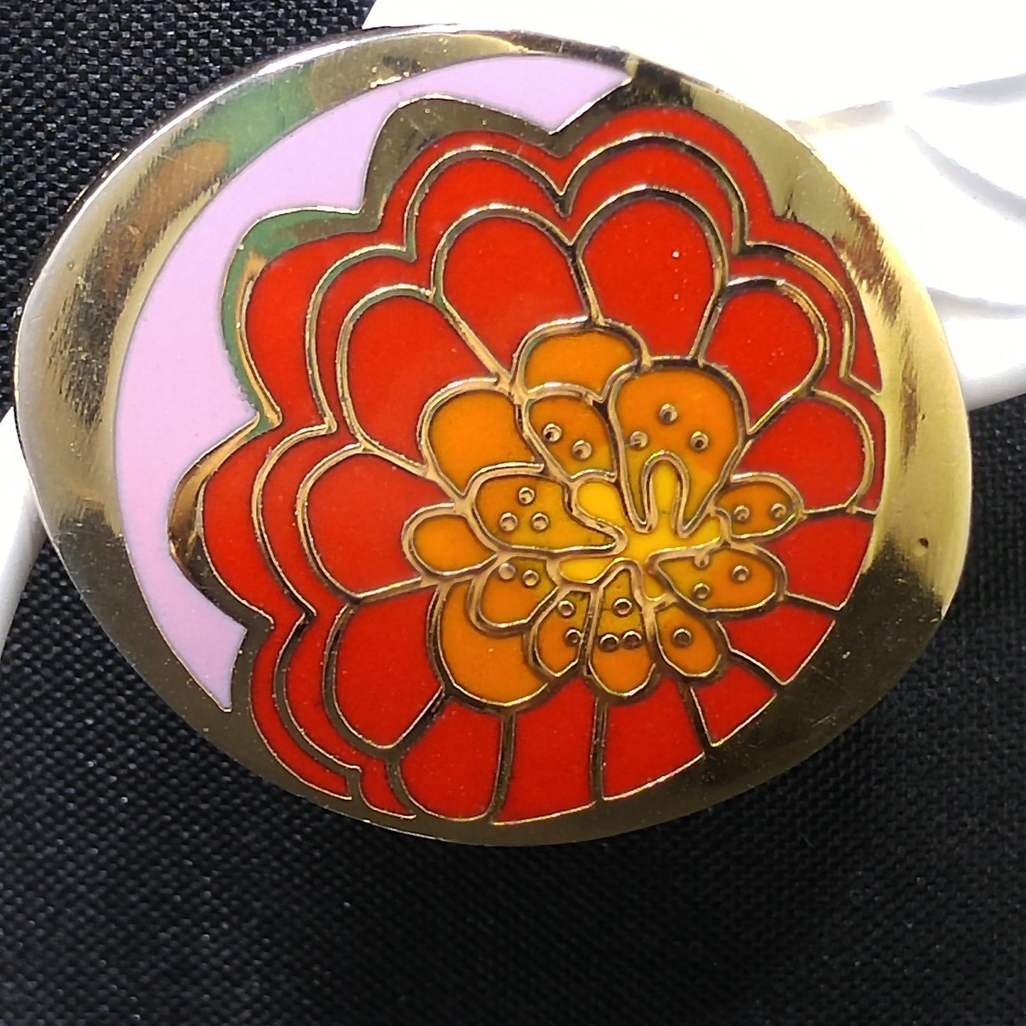 Laurel Burch "IMAI" Floral Post Earrings, Gold Plated, 1980s Vintage Jewelry
