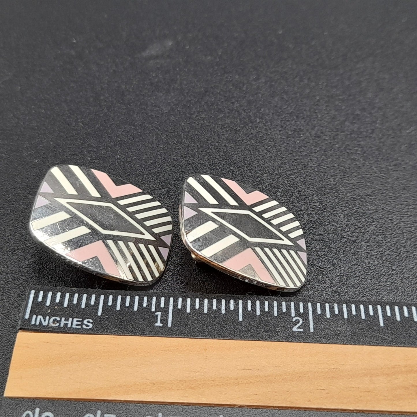 Vintage Laurel Burch "Quintessence" Post Earrings, Rhodium Plated