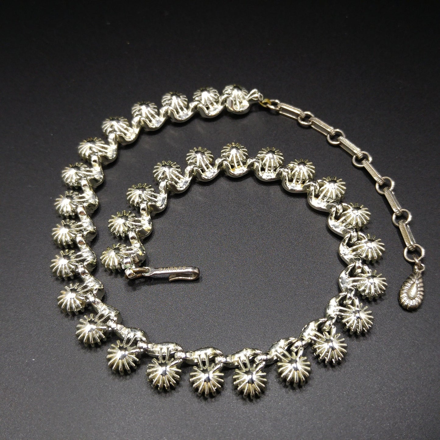 Lisner Aurora Borealis Rhinestone Necklace, 1960s Vintage Jewelry