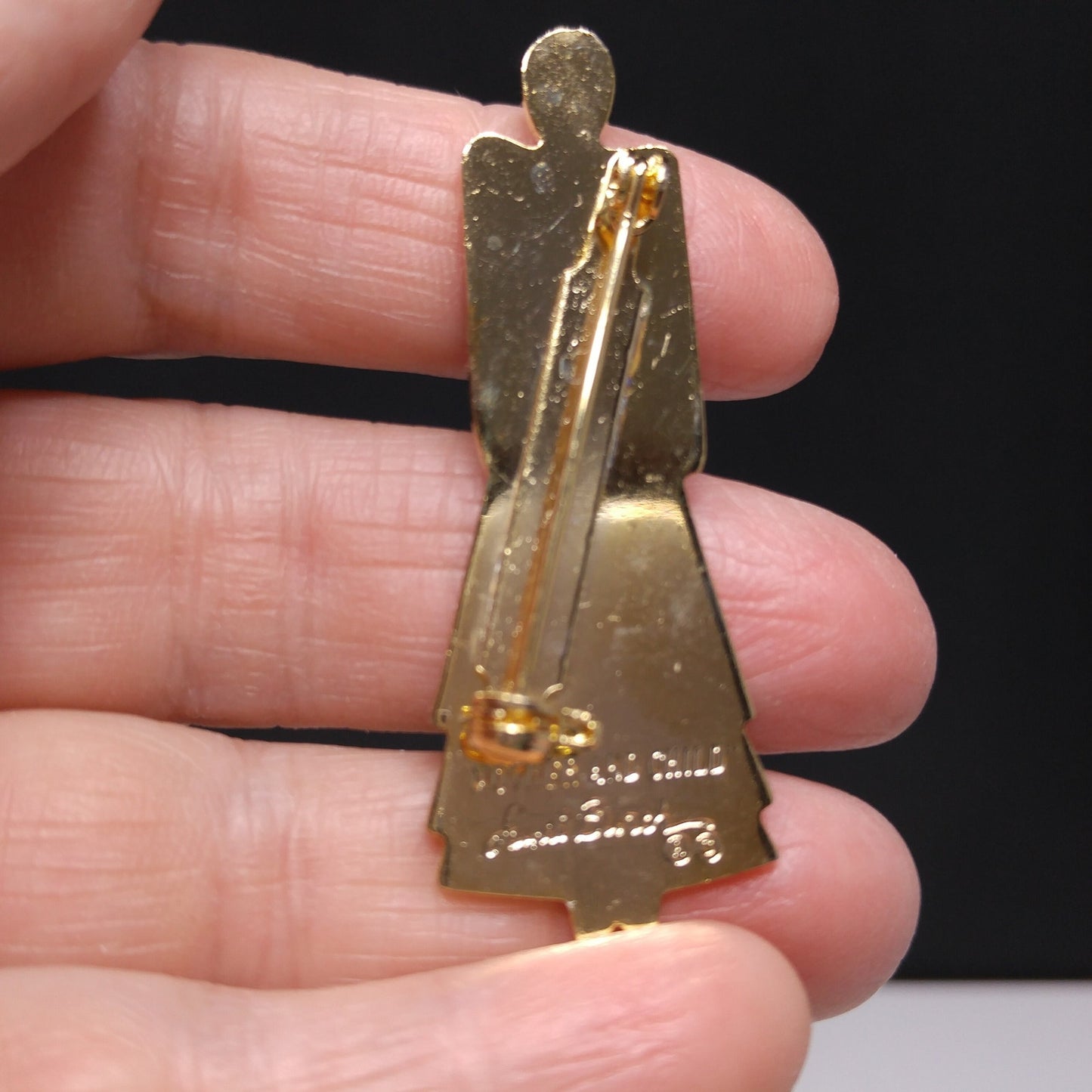 Laurel Burch "Mother and Child" Brooch, 1980s Vintage, Gold Plated