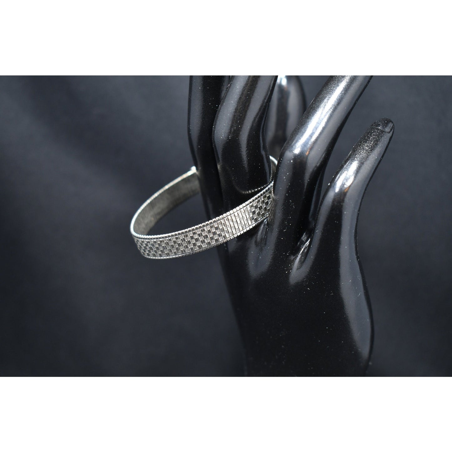 Goldette Silver Tone Mid Century Bracelet, 1950s Vintage Jewelry