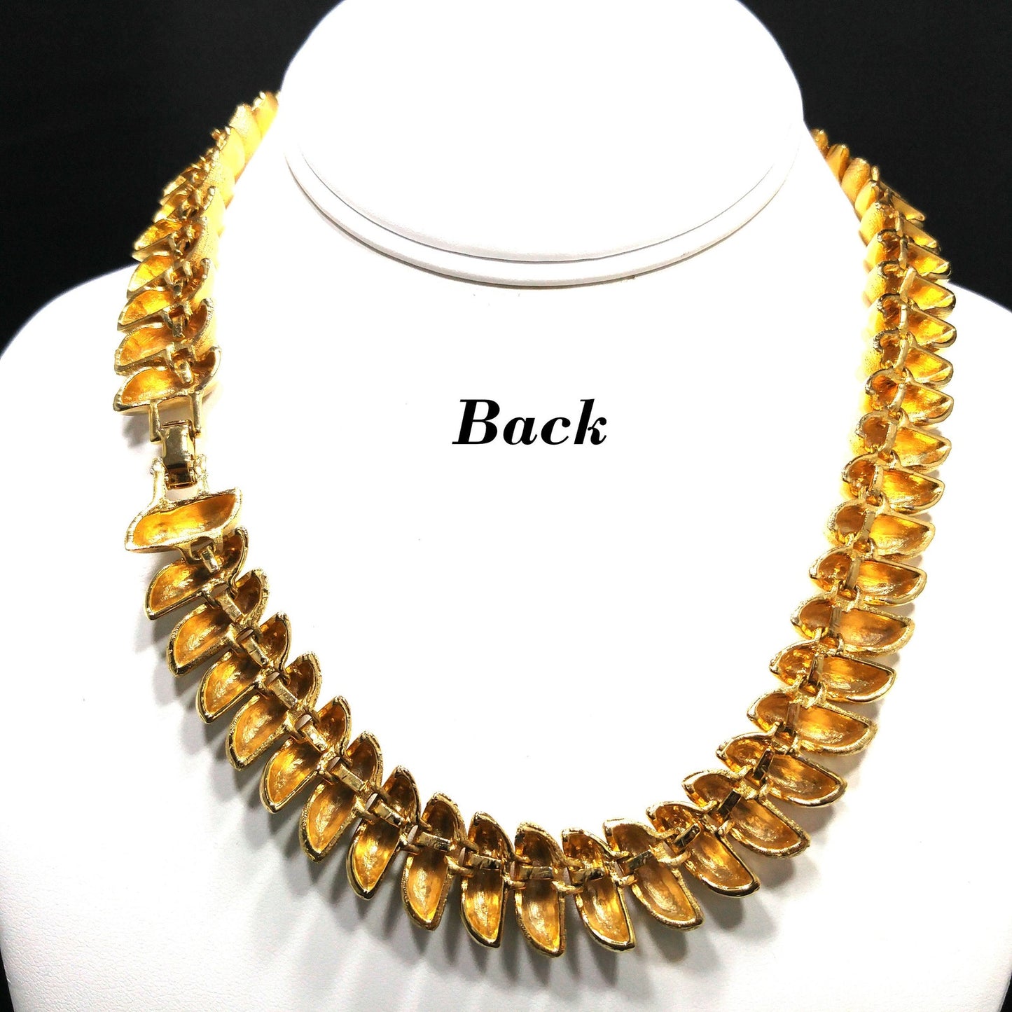 Vintage Smooth Textured Choker Necklace, Gold Plated, 1980s Vintage Jewelry