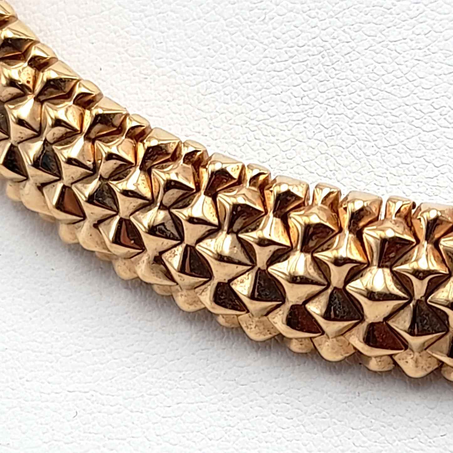 Ciner Vintage Gold Plated Brutalist Choker Necklace