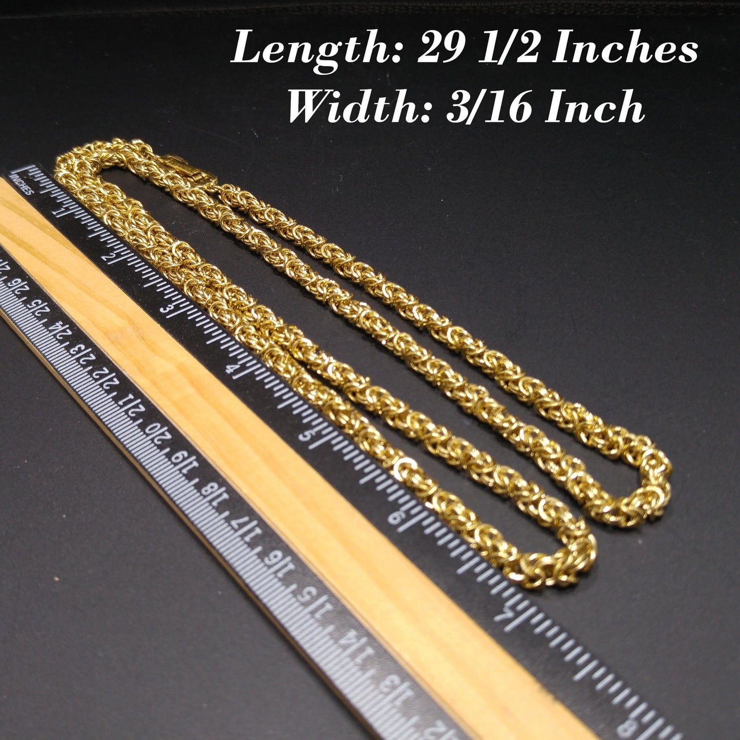 Givenchy Chain Necklace, Fold Over Clasp, 30 Inches, 1980s Vintage Jewelry