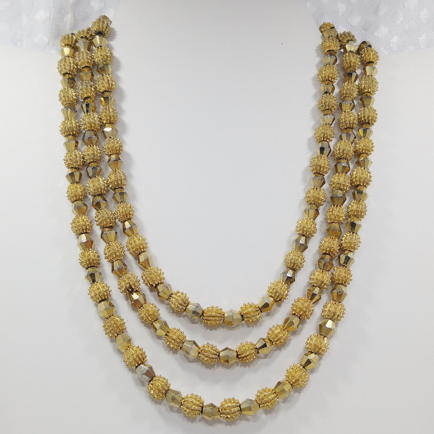 Crown Trifari Brutalist Necklace, Electra Collection, 1950s Vintage Jewelry