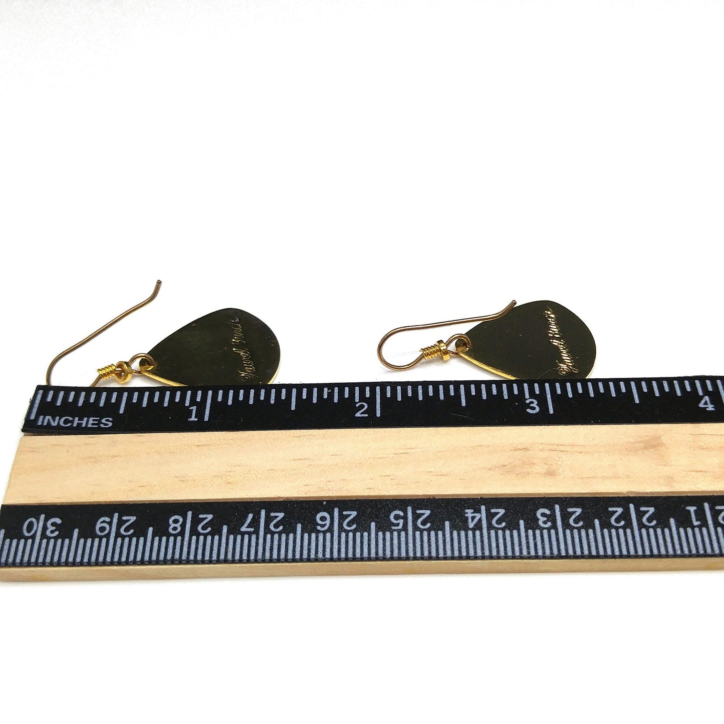 Vintage Laurel Burch Waterfall Earrings, Gold Plated, Beige & Gray Enamel