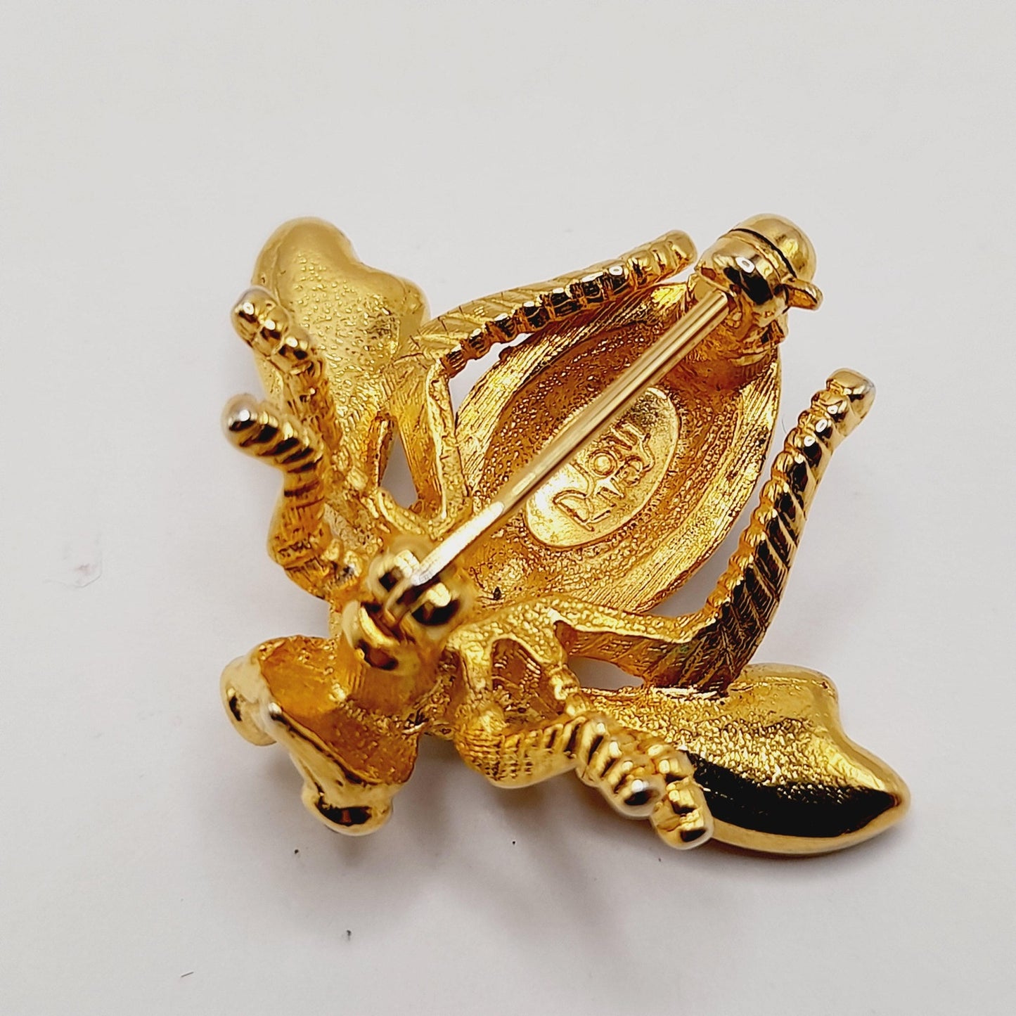 Vintage 1990s Joan Rivers Bee Brooch – Clear Pave Rhinestones, Green Eyes – 1 1/4 Inch Collectible Pin