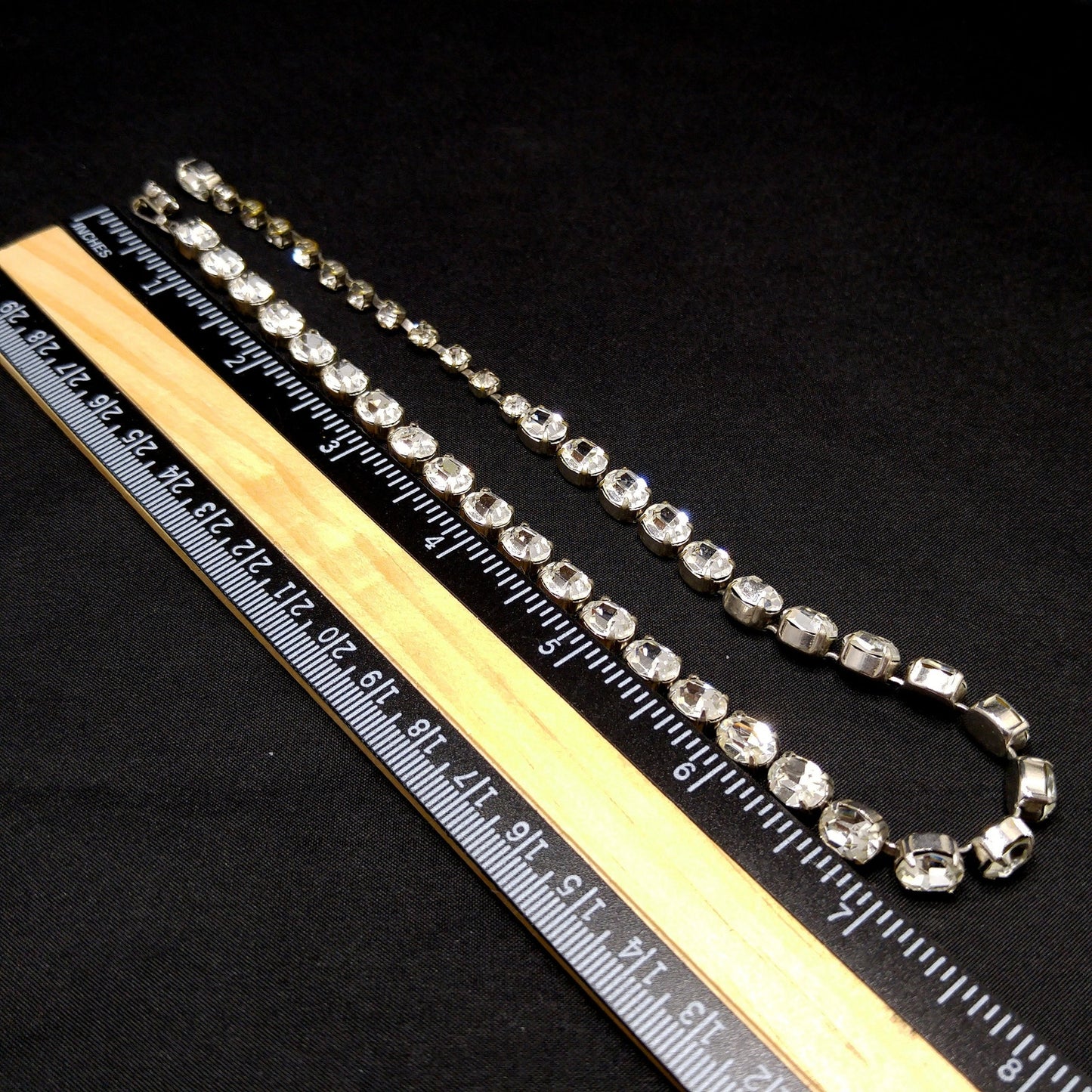 Weiss Rhinestone Choker Necklace, Oval Cut Wedding Necklace, 1950s Vintage Jewelry