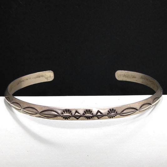 Erick Begay Sterling Silver Cuff Bracelet, Hand Crafted, Vintage Jewelry