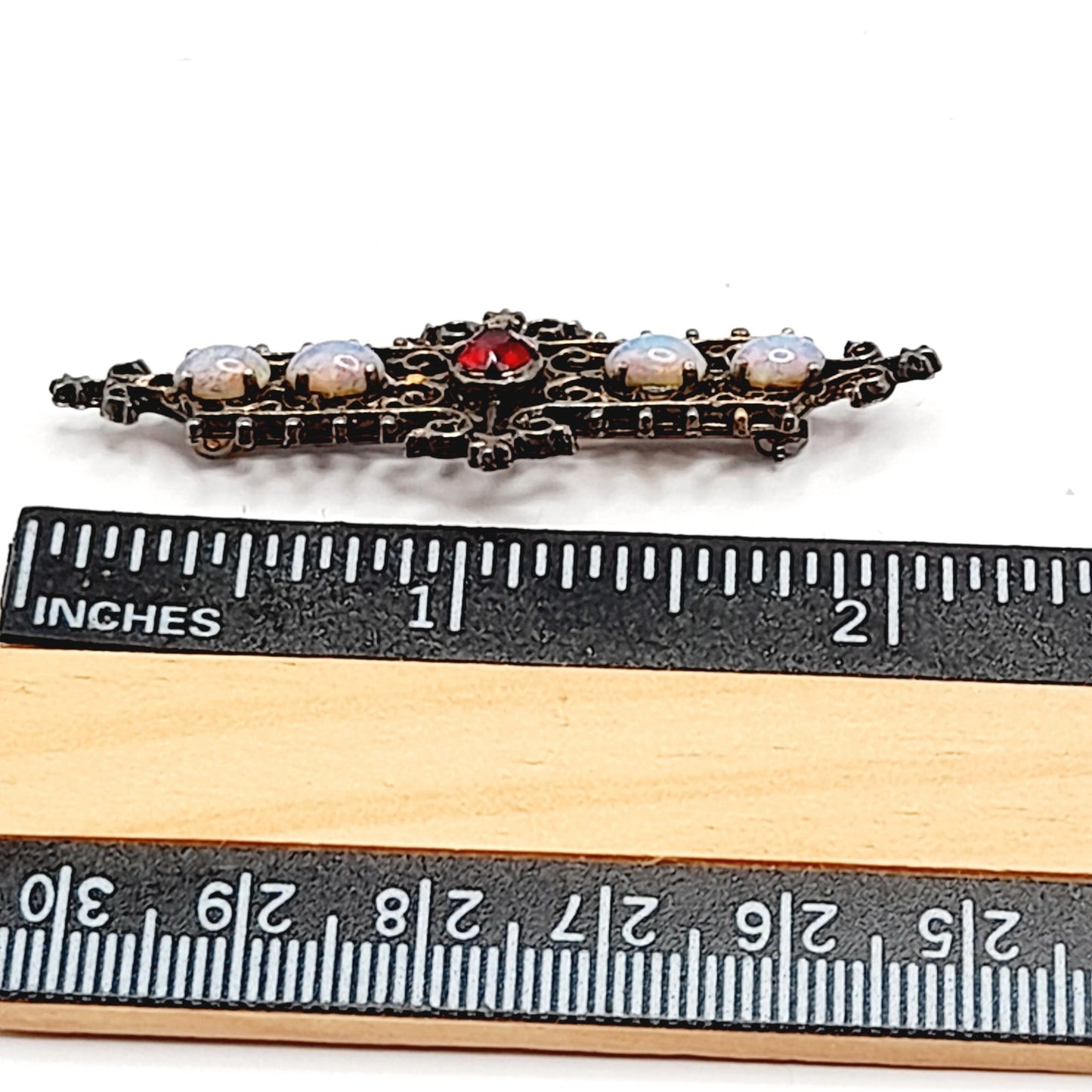 Vintage Sarah Coventry Pin, Victorian Style Brooch, Dragon's Breath Brooch, Sterling Silver Brooch