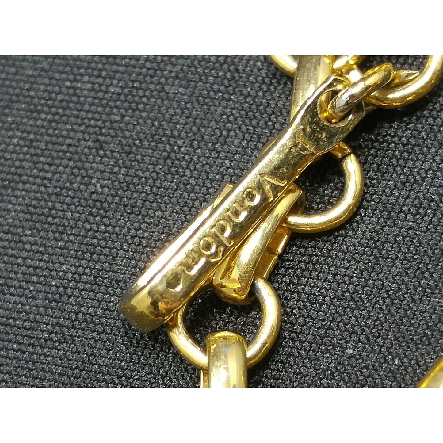 Vendome Interlocking Chain Choker Necklace, Gold Plated, 15 Inches, 1950s Vintage Jewelry