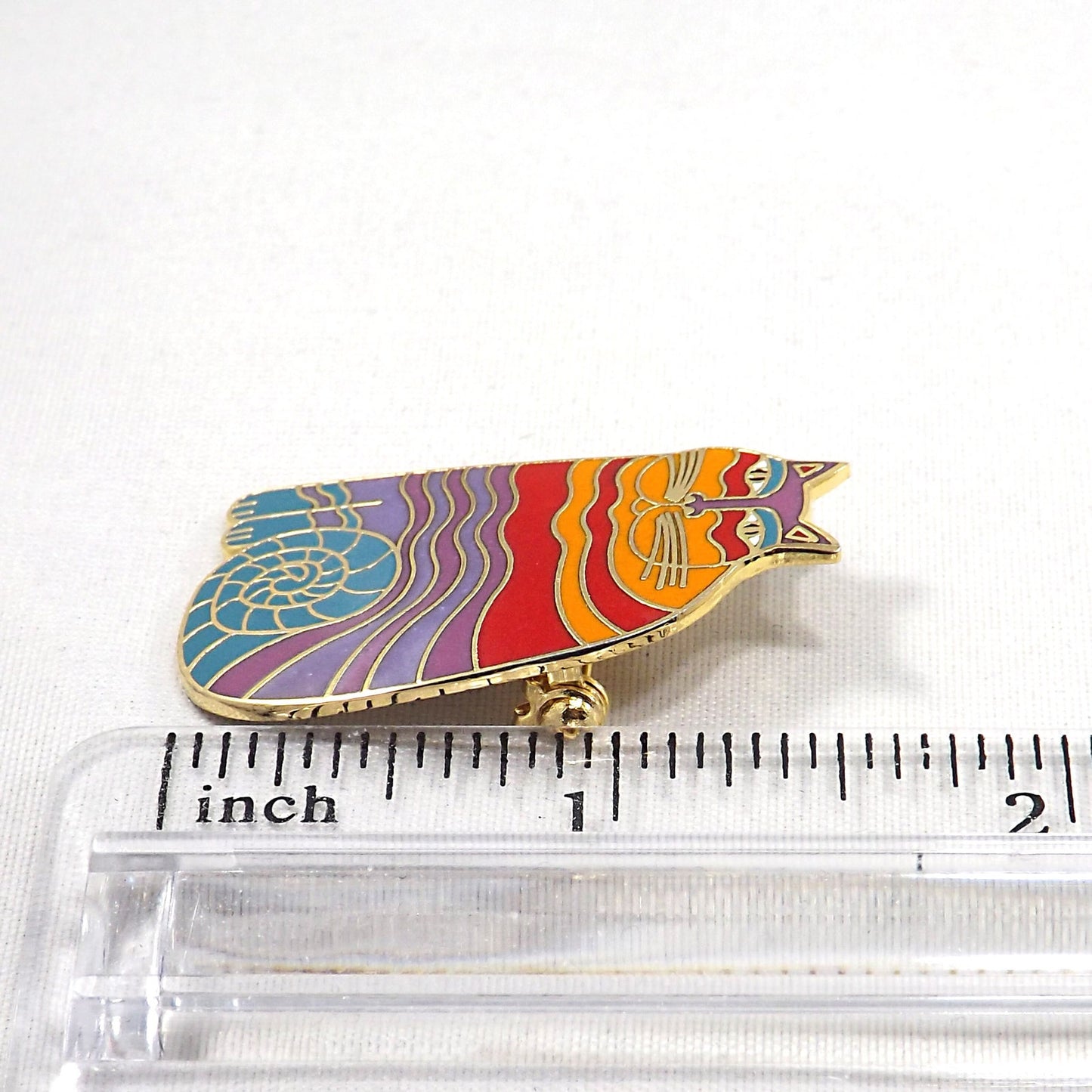 Laurel Burch "Rainbow Cats" Brooch, 1980s Vintage Jewelry