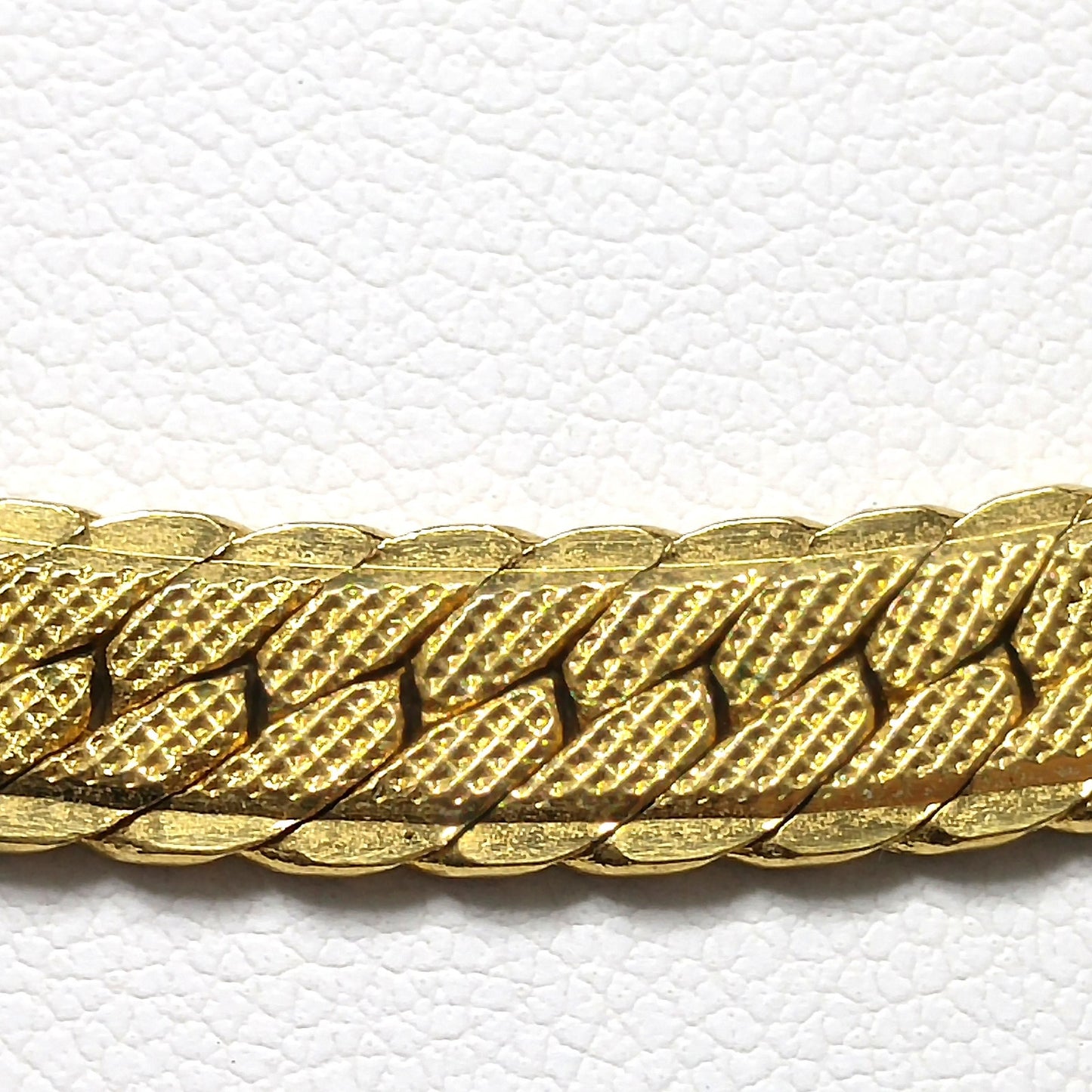 Monet Herringbone Choker Necklace, Gold Plated, 1970s Vintage Jewelry