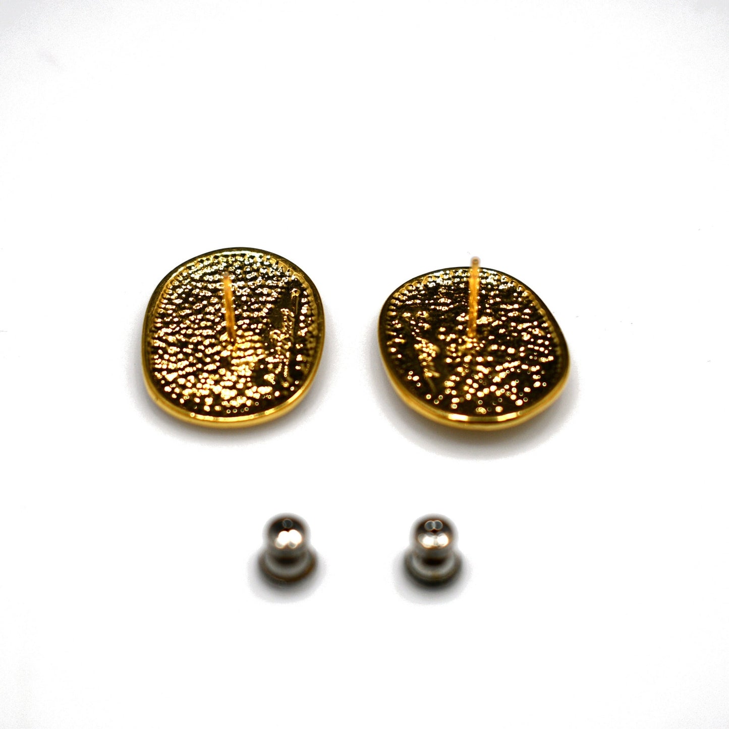 Laurel Burch Eiko Post Earrings, Gold Plated, Japanese Mask, 1980s Vintage