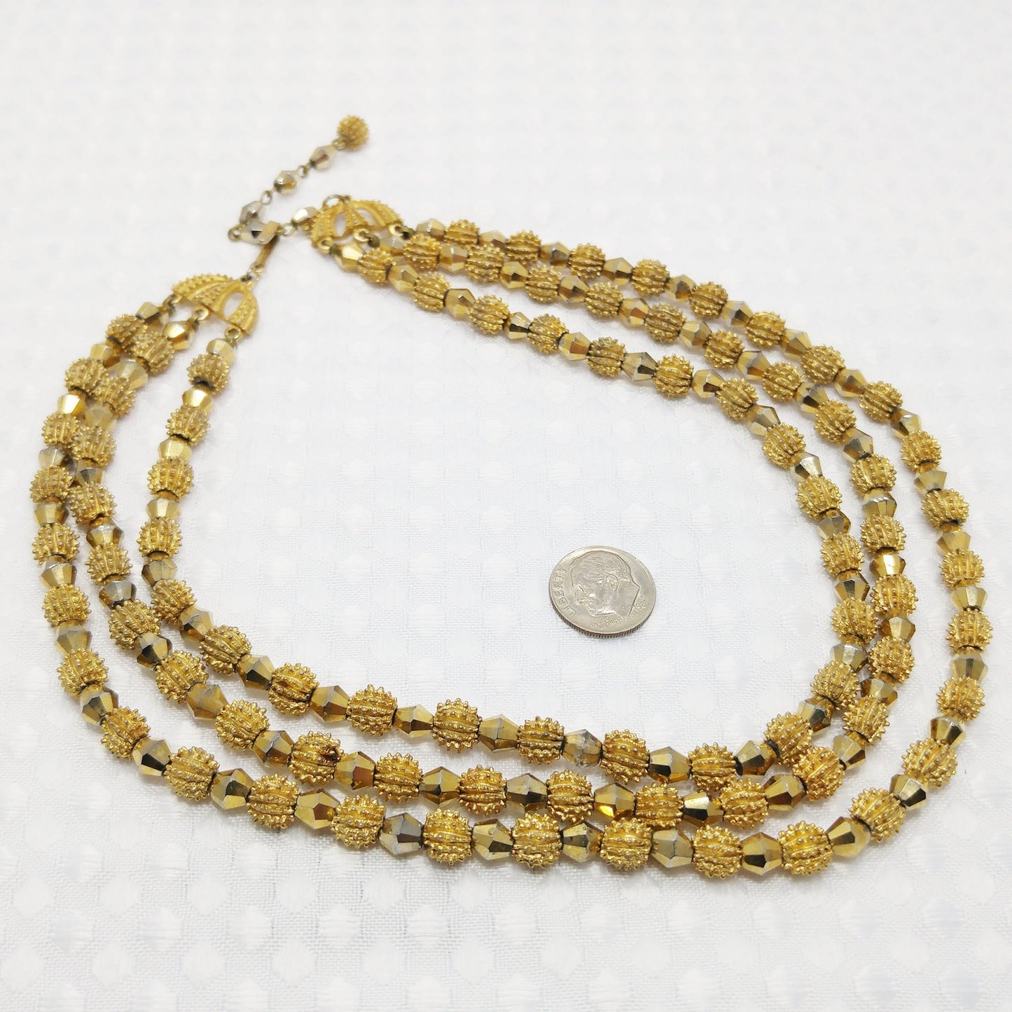Crown Trifari Brutalist Necklace, Electra Collection, 1950s Vintage Jewelry