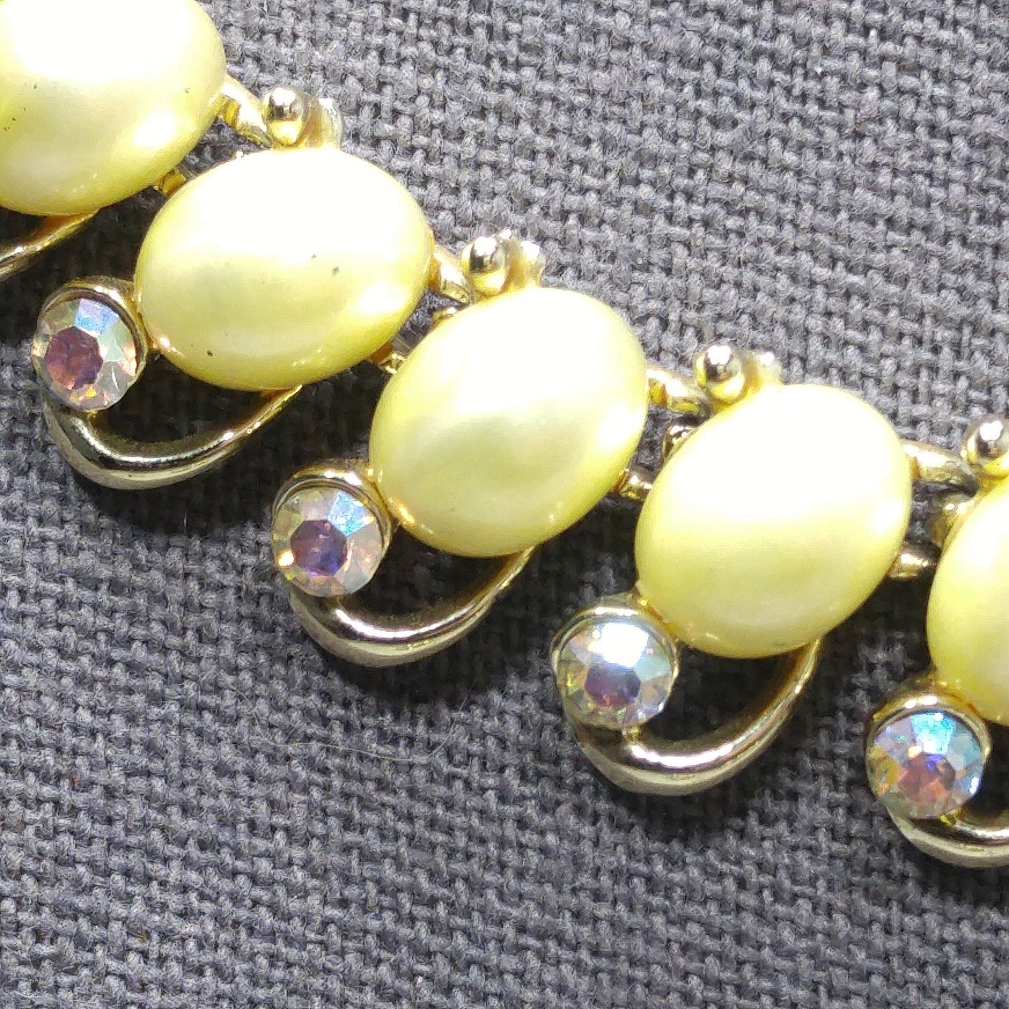 Star Faux Pearl Choker Necklace Earrings Set, Mid-Century 1950s Vintage Jewelry