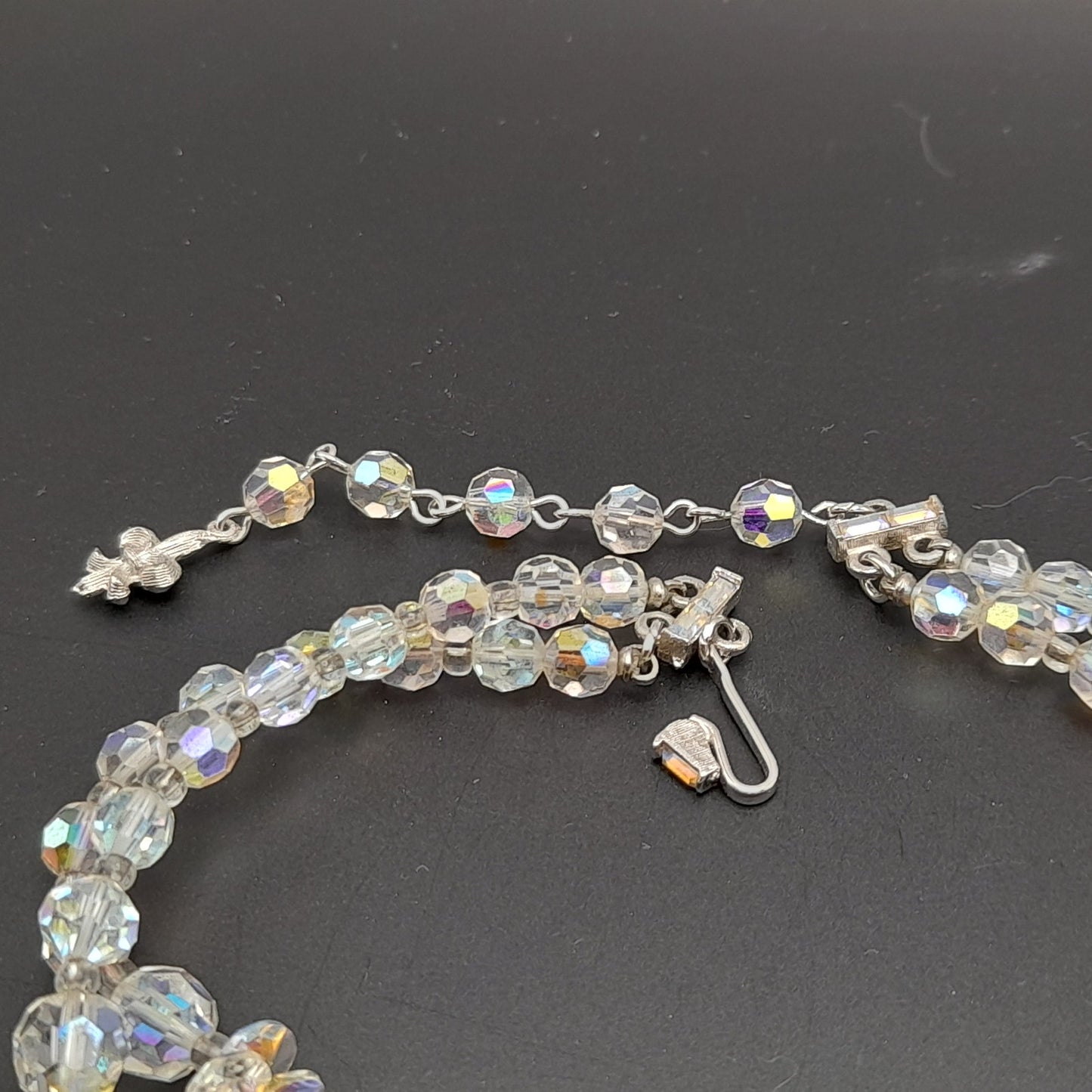 Vendome Aurora Borealis Crystal Necklace, Two Strands