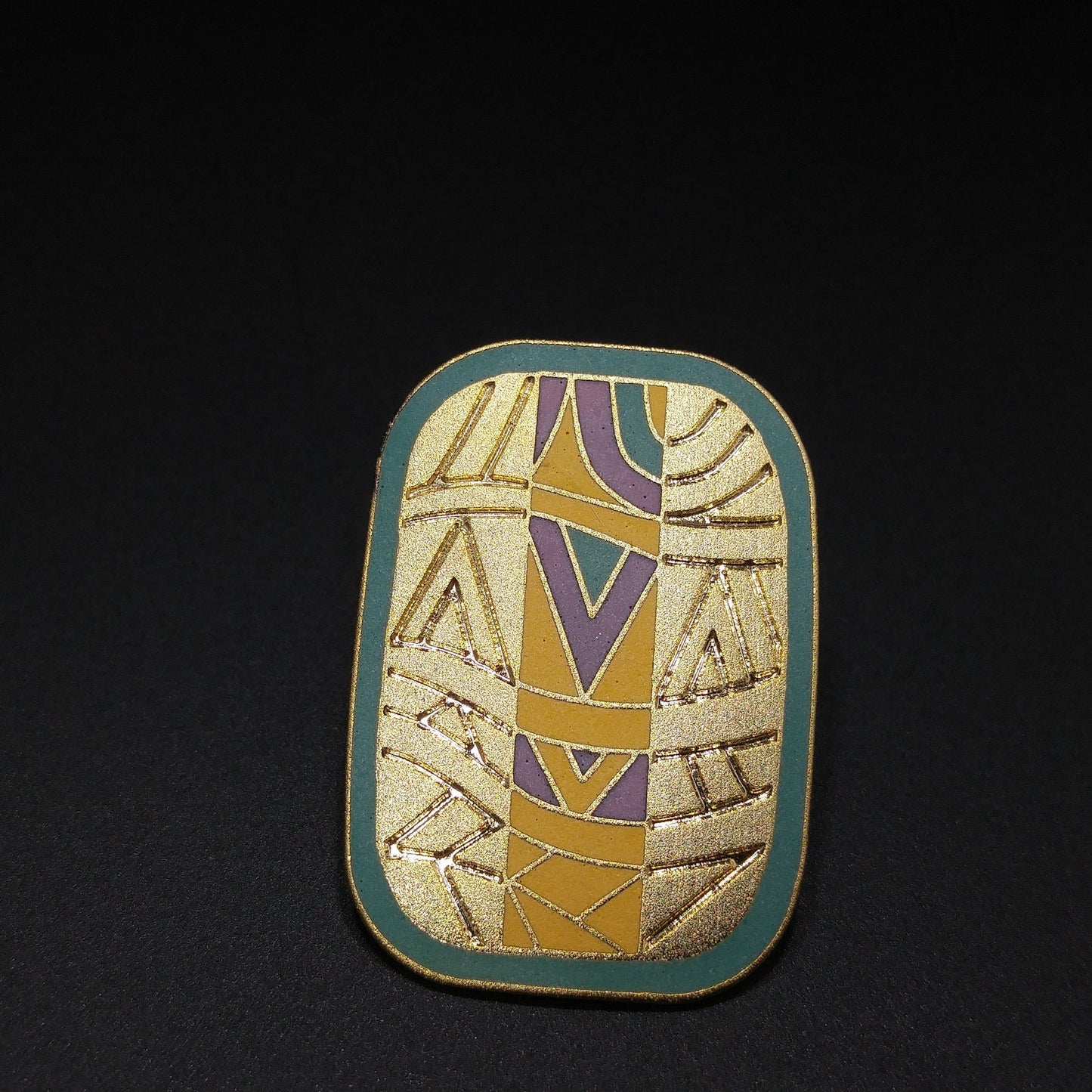 Laurel Burch "Senegal" Large Post Earrings, Cloisonné Gold Plated Enamel, 1980s Vintage Jewelry