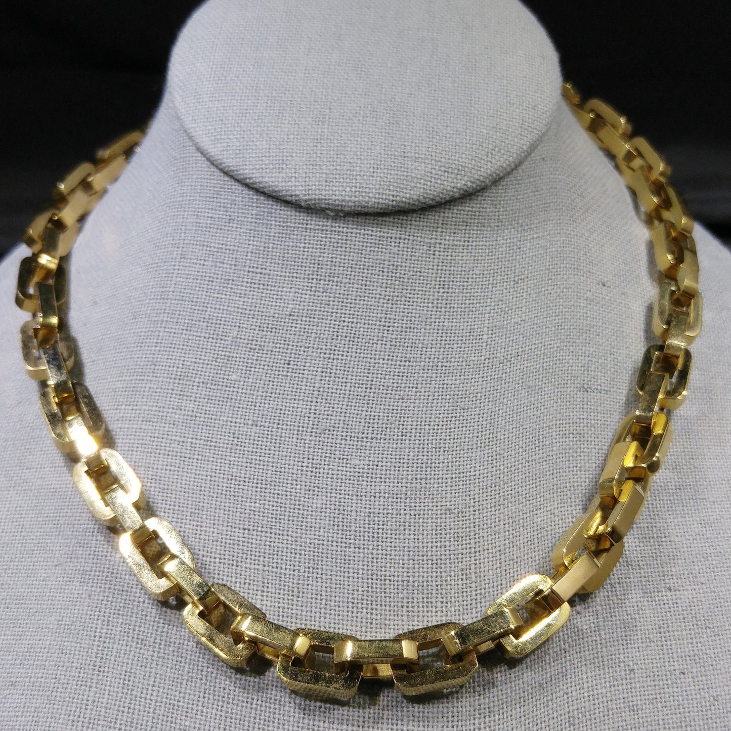 Eddie Borgo Linked Chain Necklace, Gold Plated, Handmade Vintage Jewelry