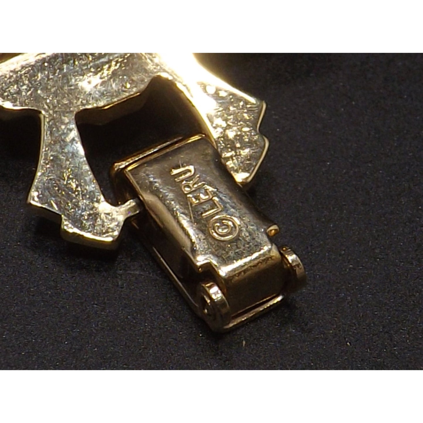 Vintage LERU Aurora Borealis Rhinestone Bracelet, Gold Plate Mid-Century, 7 1/8"