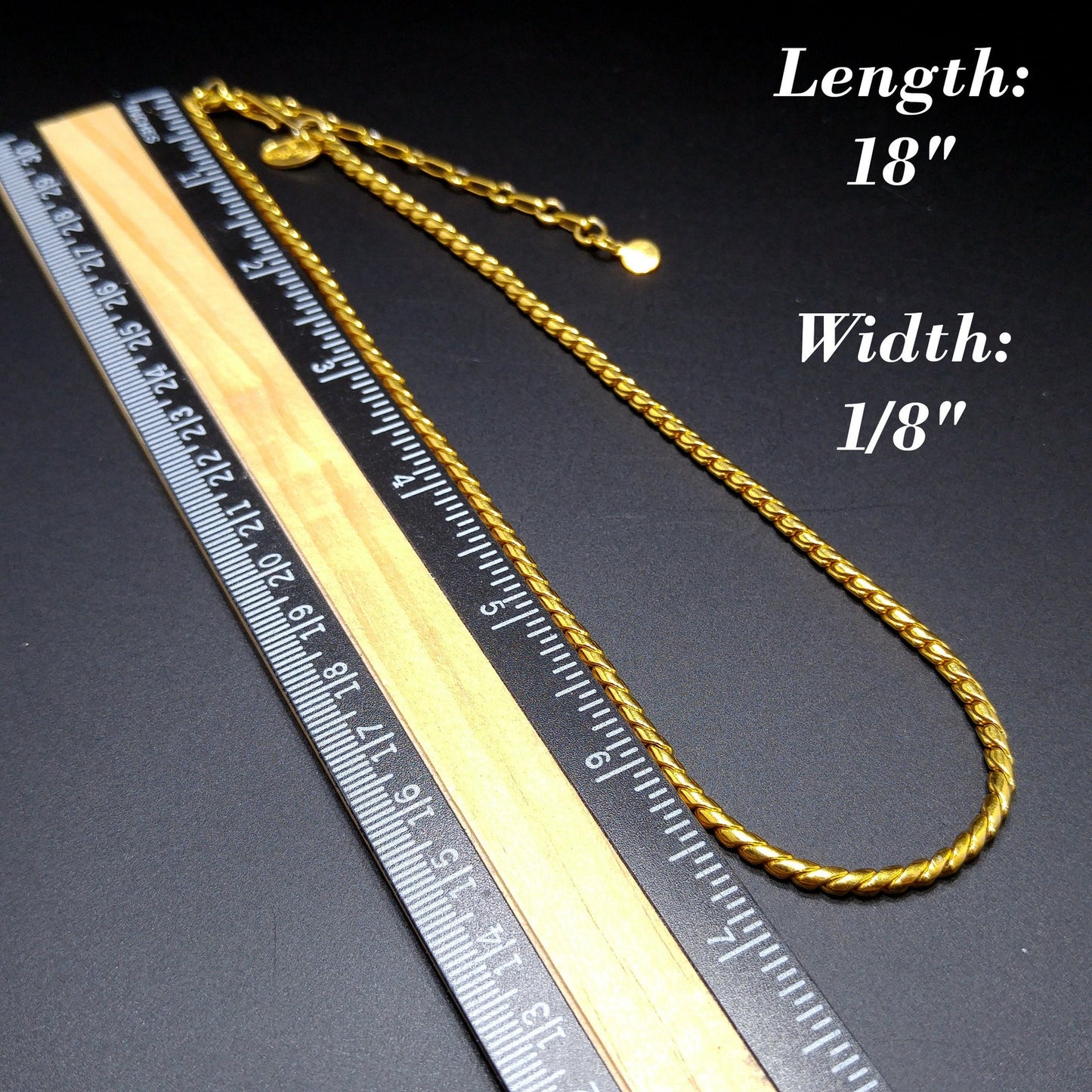 Vintage Vendome Gold Plated Necklace, Adjustable to 18"