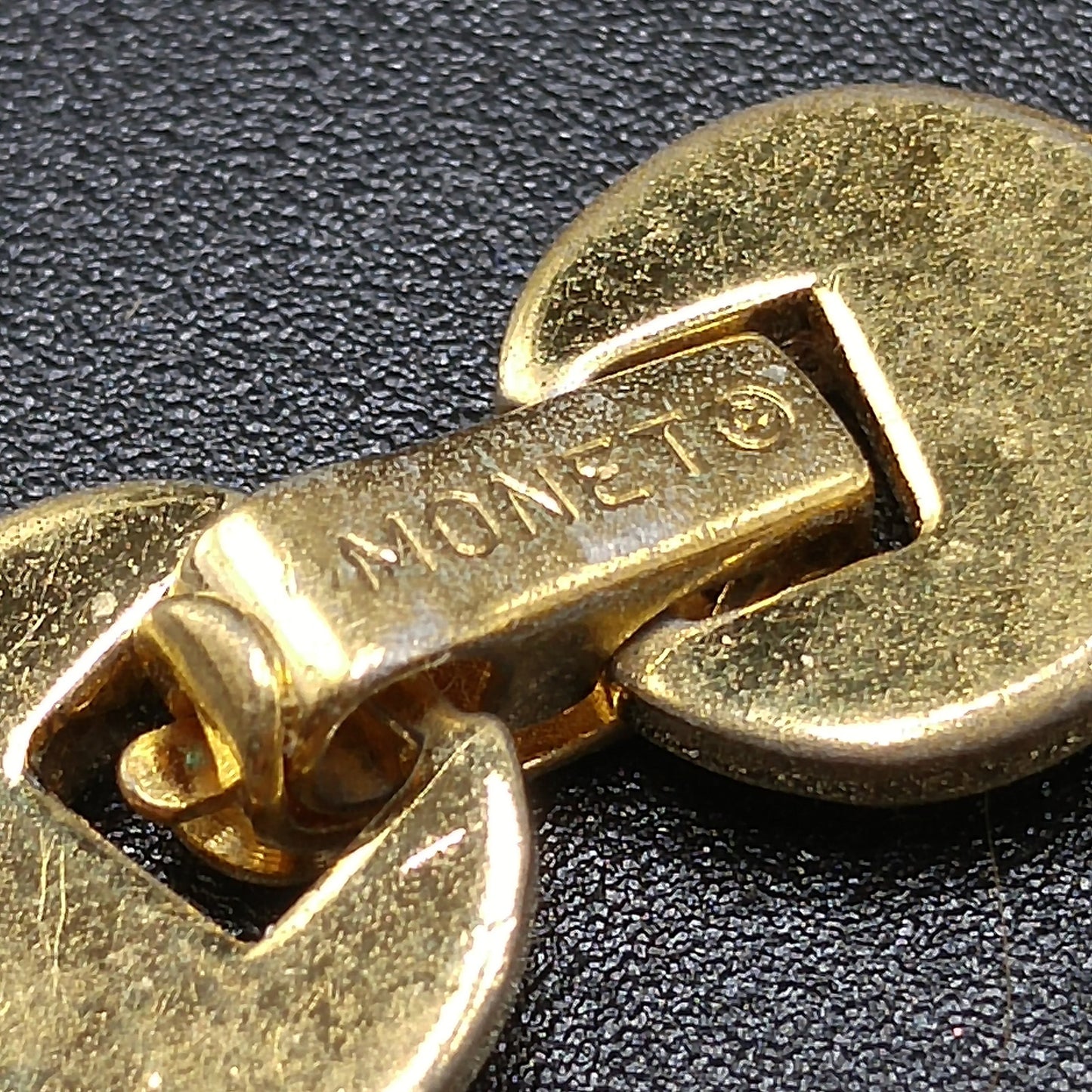 Monet Long Link Necklace, Gold Plated, 1970s Vintage Jewelry