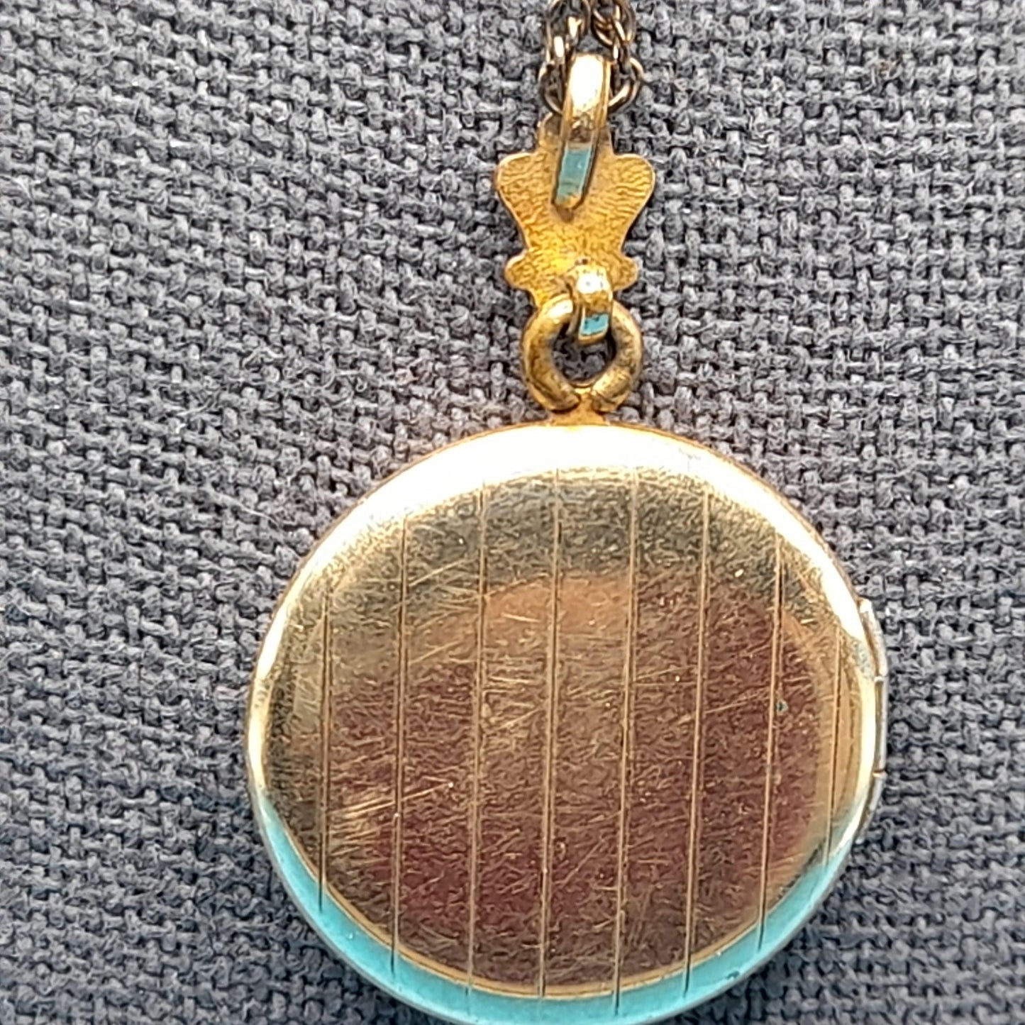 Vintage Gold Filled Locket Pendant, Etched Heart, Holds Two Photos, 1950s Jewelry