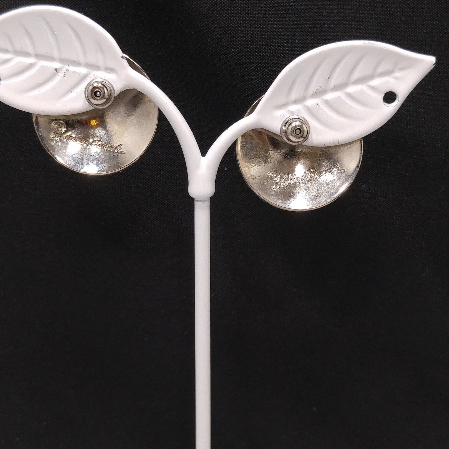Vintage Laurel Burch Bird of Paradise Post Earrings, Rhodium Plated