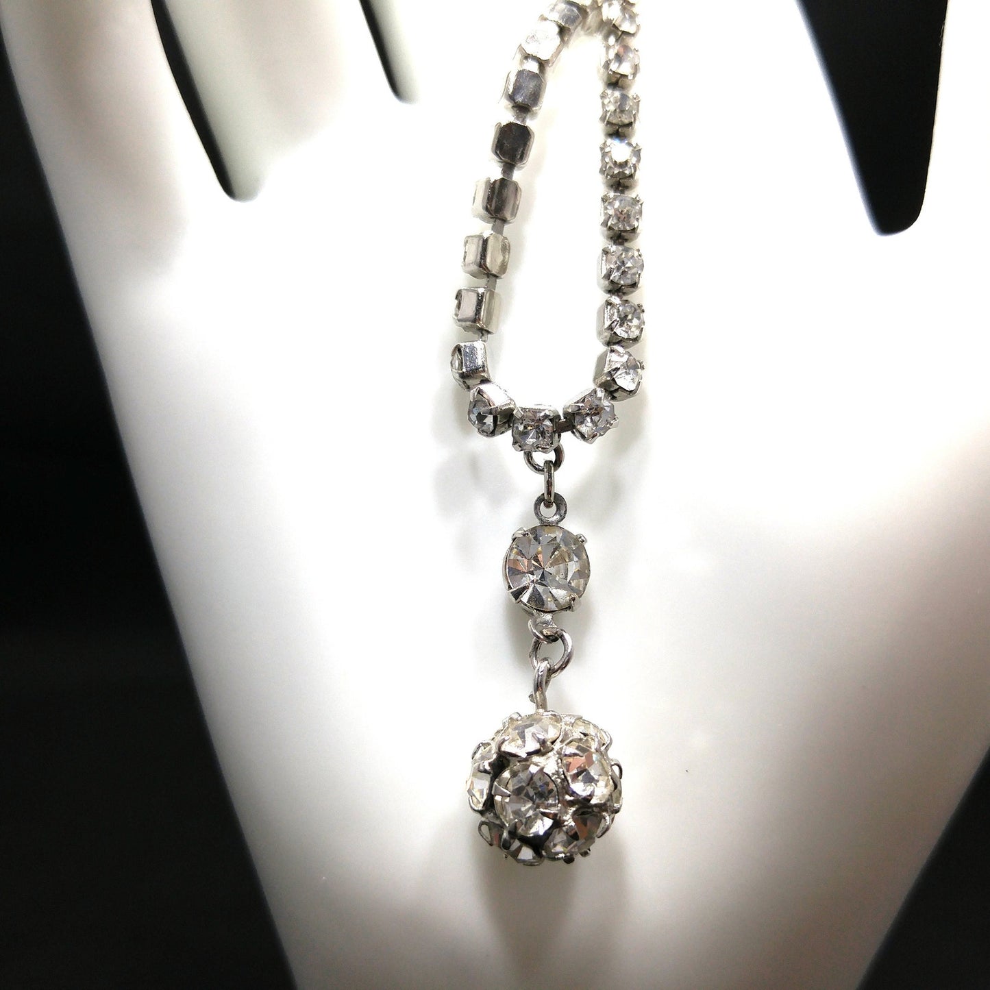 Weiss Clear Rhinestone Choker Necklace, Wedding Necklace, 1950s Vintage Jewelry
