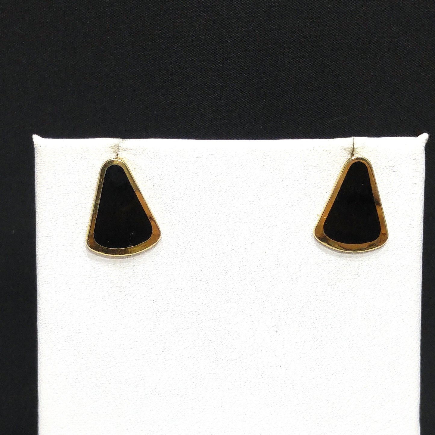 Laurel Burch Black Red 2 in 1 Earrings, Gold Plated, 1980s Vintage Jewelry