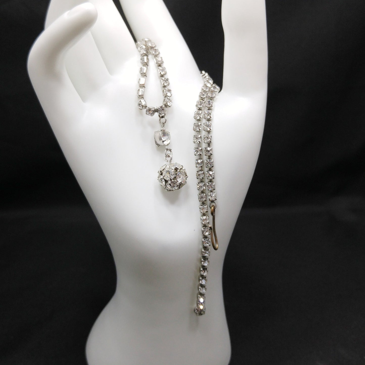 Weiss Clear Rhinestone Choker Necklace, Wedding Necklace, 1950s Vintage Jewelry