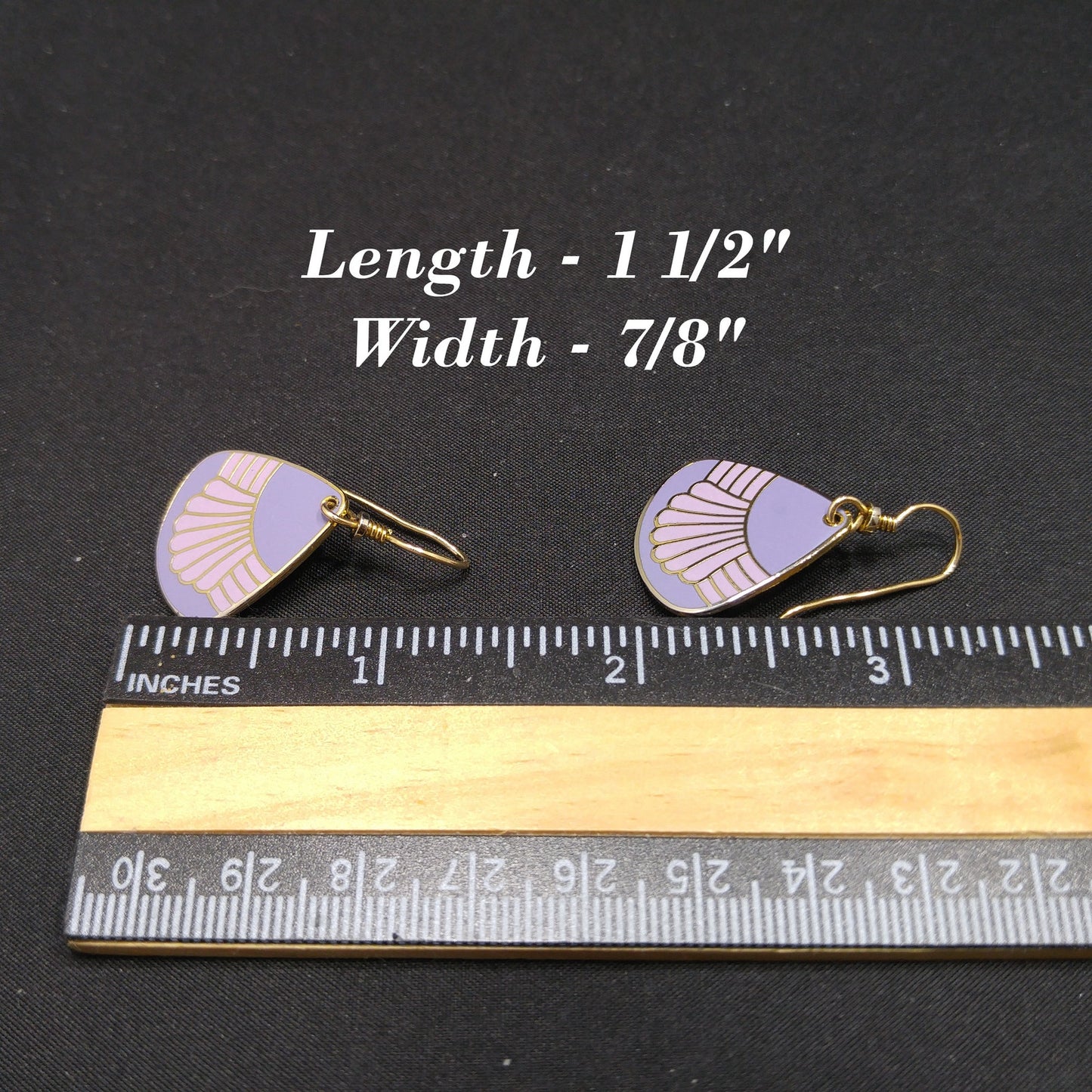 Vintage Laurel Burch Waterfall Purple Pink Drop Earrings, Gold Plated