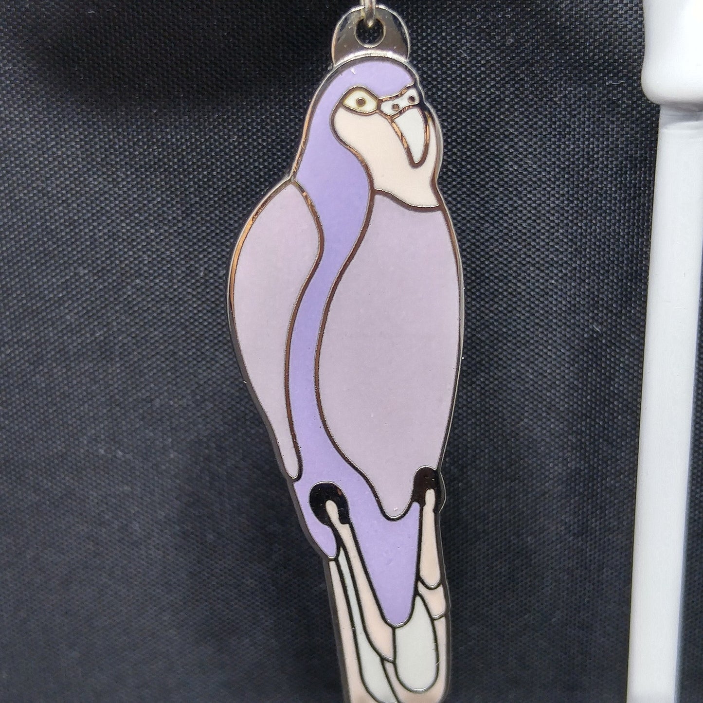 Laurel Burch "Parrot" Earrings, Cloisonne Gold Plated, 1980s Vintage Jewelry