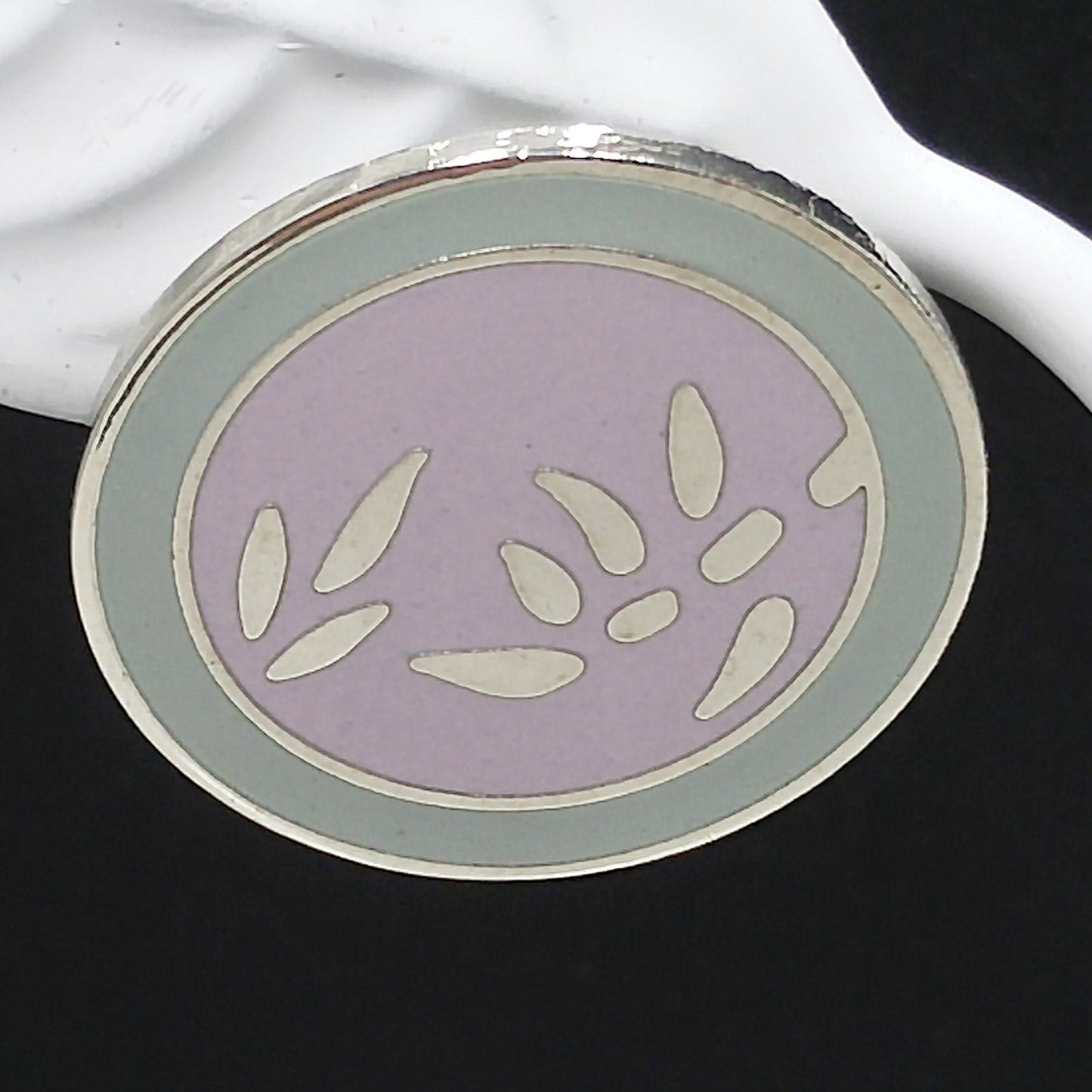 Vintage Laurel Burch "Bamboo" Post Earrings, Pastel Enamel, Gold Plated, 1980s