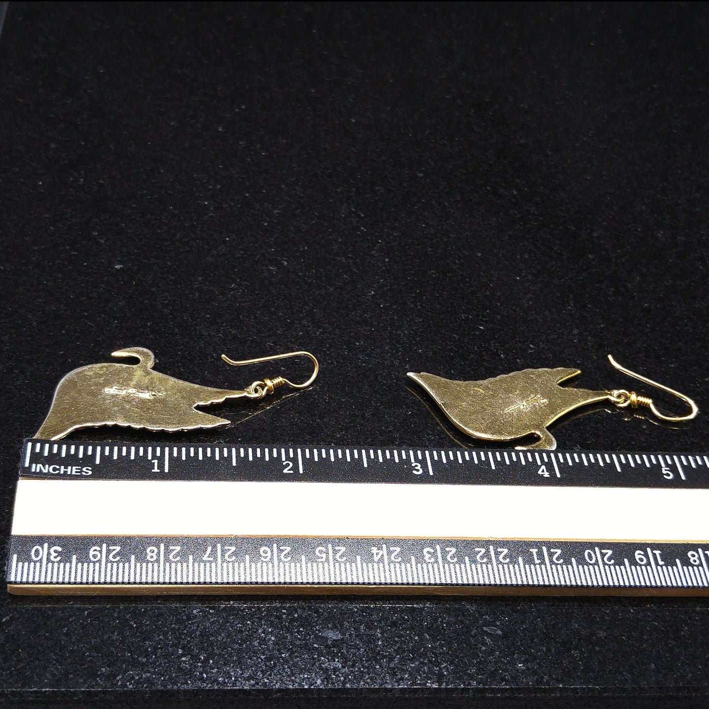 Laurel Burch Gold Plated Swan Earrings, Gold Filled Ear Wires, 1980s Vintage