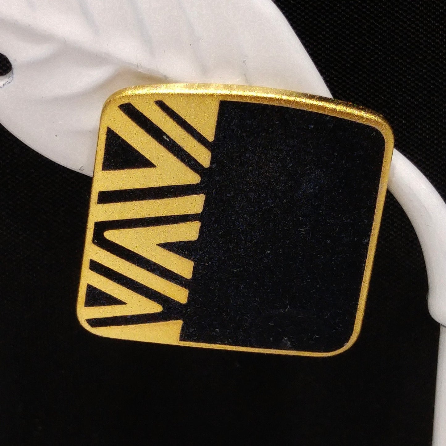 Laurel Burch "Naito" Post Earrings, Black Cloisonné, Gold Plated, 1980s Vintage