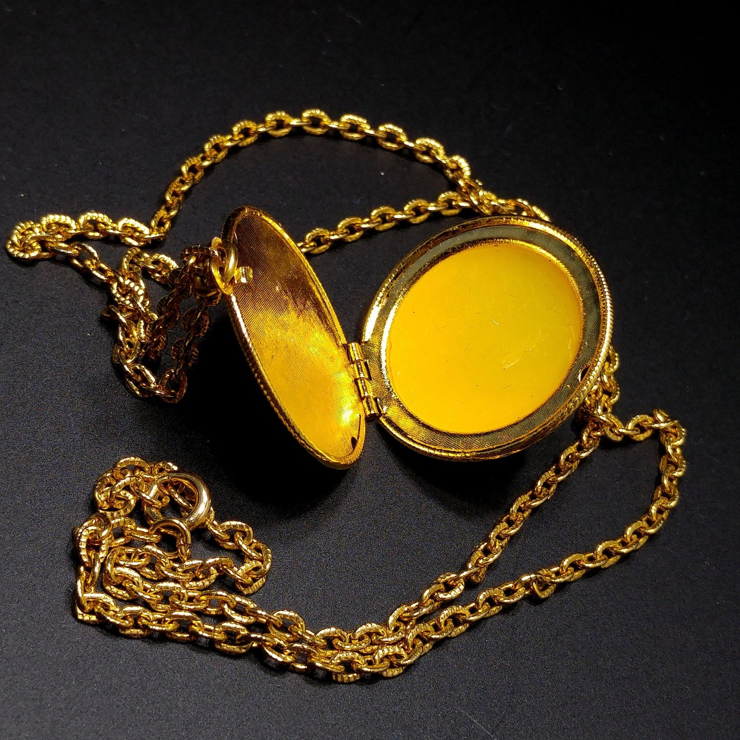 Vintage Perfume Floral Locket Necklace, Solid Perfume Inside, 1960s Vintage Jewelry