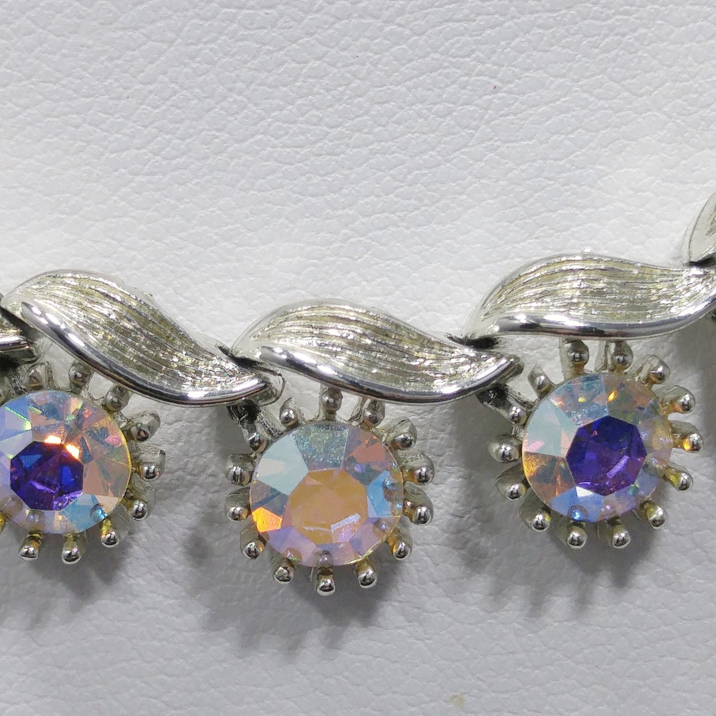 Lisner Aurora Borealis Rhinestone Necklace, 1960s Vintage Jewelry