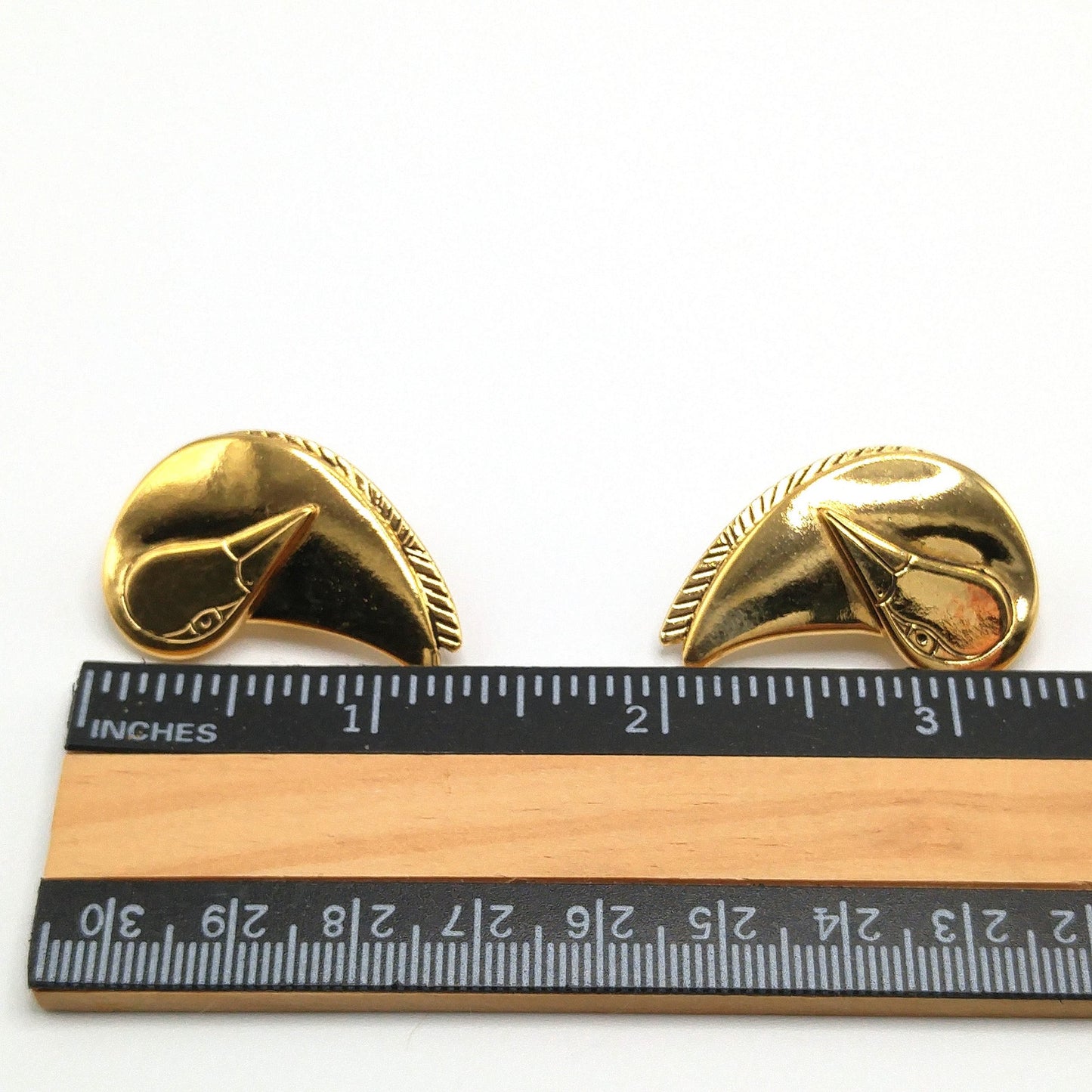 Vintage Laurel Burch Bird Clip Earrings, Reflective Gold Plated