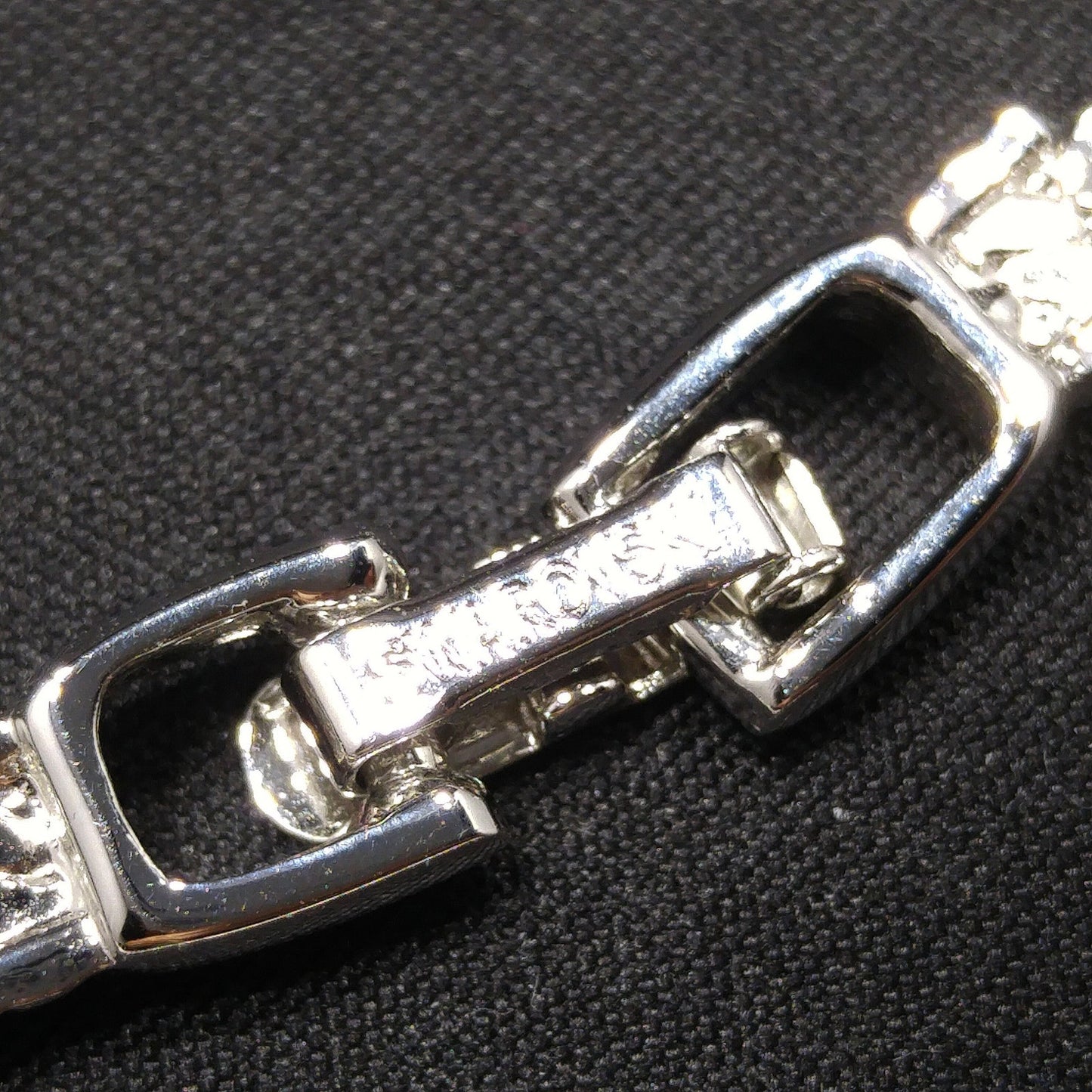 Vintage Swarovski Necklace – Rhodium Plated Pavé Clear Rhinestones, 1990s