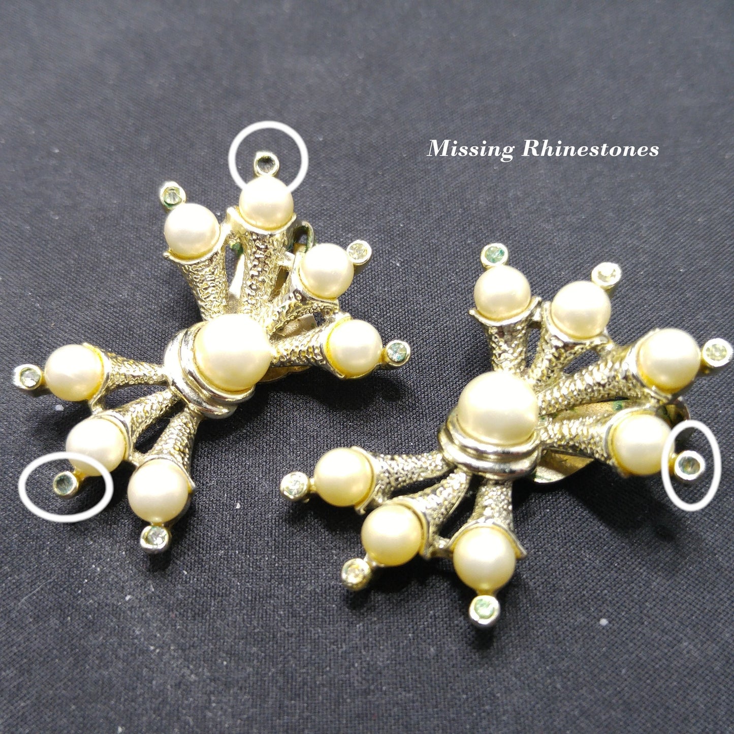 Kramer Faux Pearl Necklace Clip Earrings Set, 1960s Vintage Jewelry