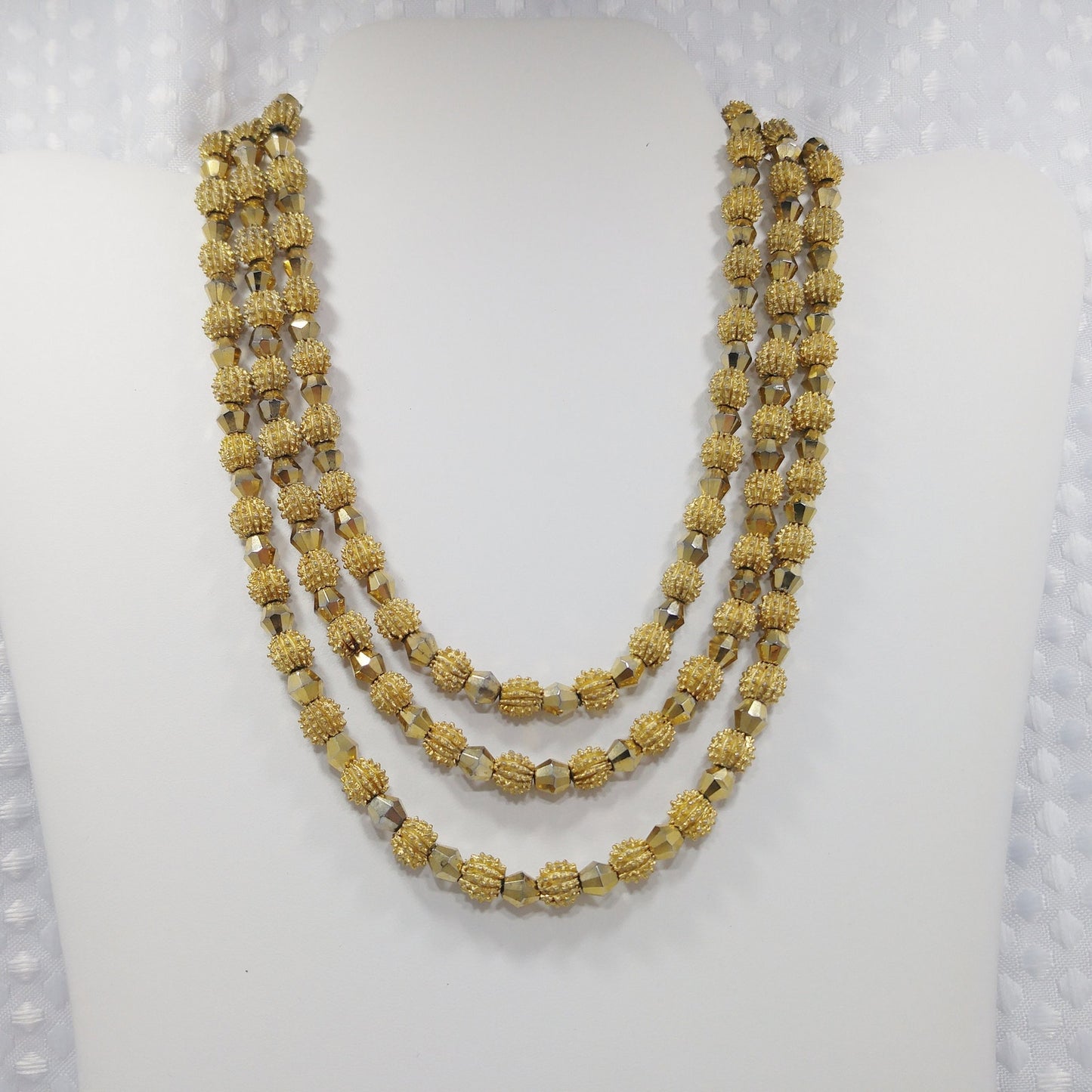 Crown Trifari Brutalist Necklace, Electra Collection, 1950s Vintage Jewelry