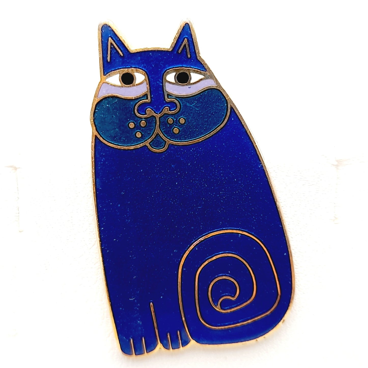 Vintage Laurel Burch Olivia Blue Cat Brooch