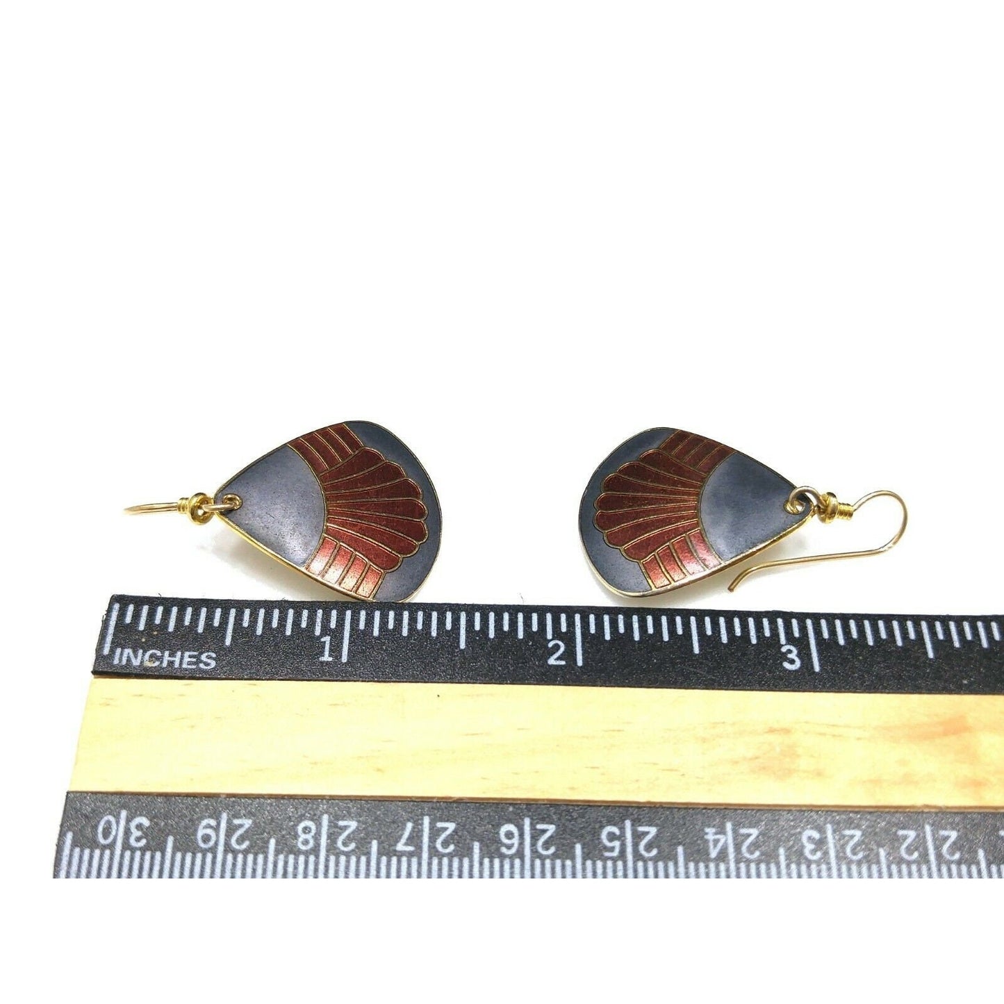 Laurel Burch Waterfall Design Earrings, Gold Plated, 1980s Vintage Jewelry