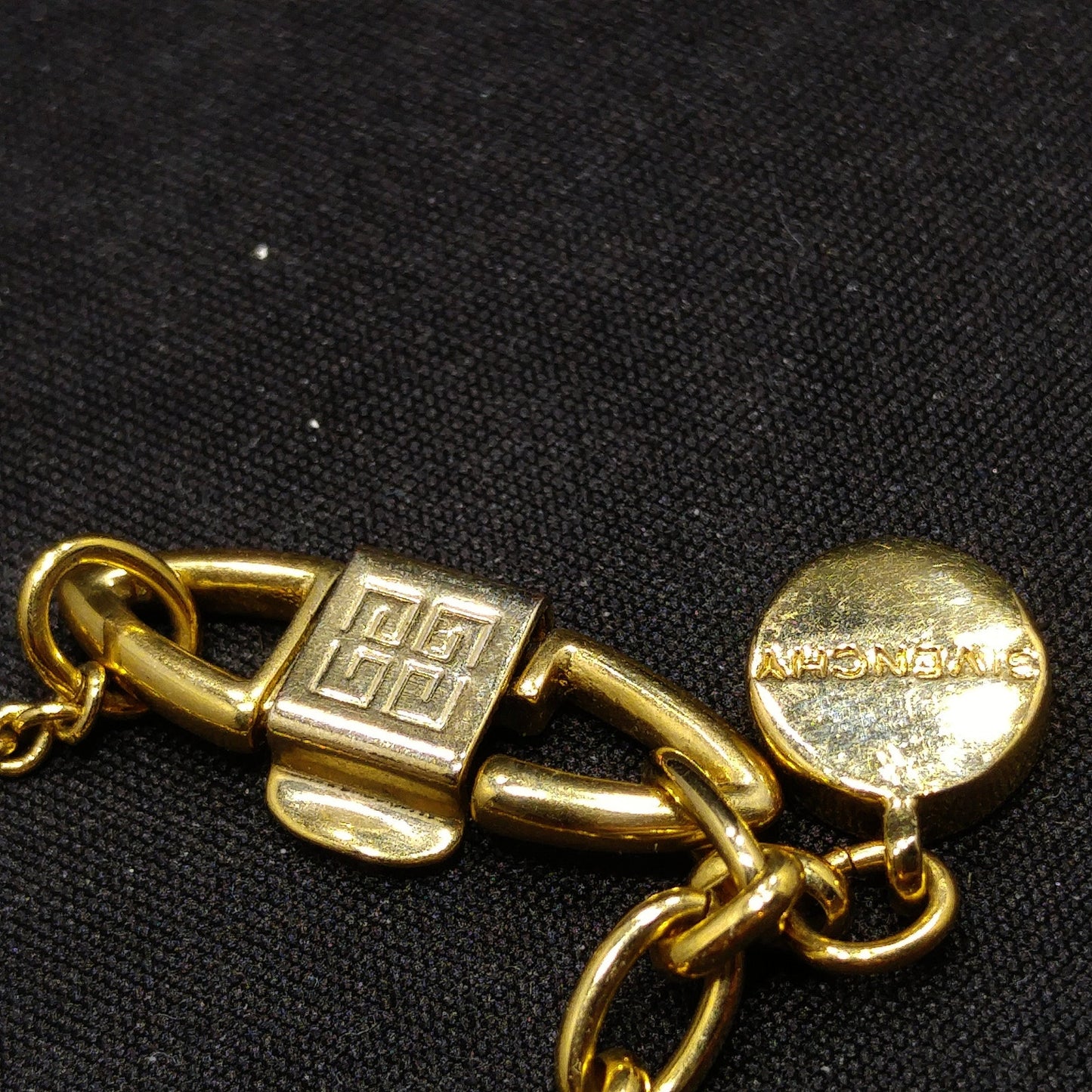 Givenchy Topaz Rhinestone Drop Necklace, Gold Plated, 1990s Vintage Jewelry