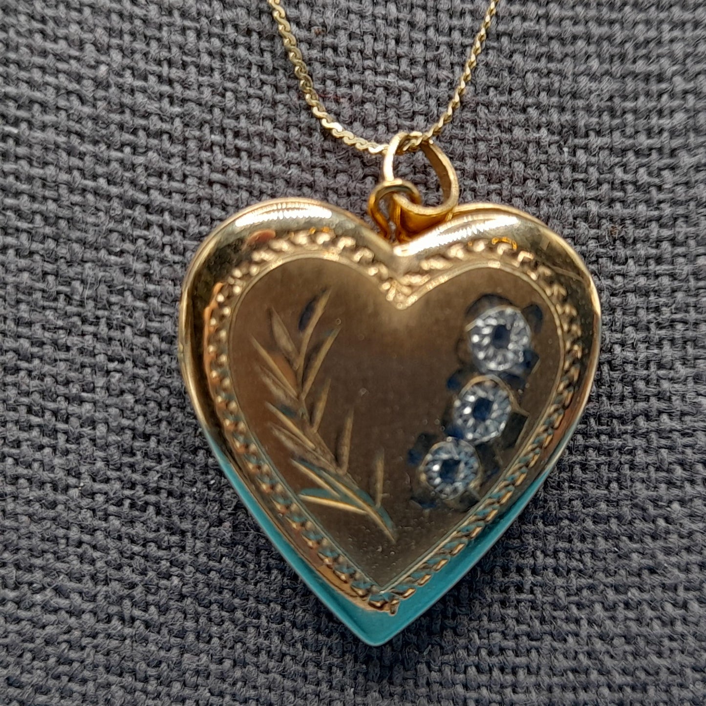 Vintage 14K Gold Filled Locket Chain Necklace, Photo Locket, 1950s Jewelry