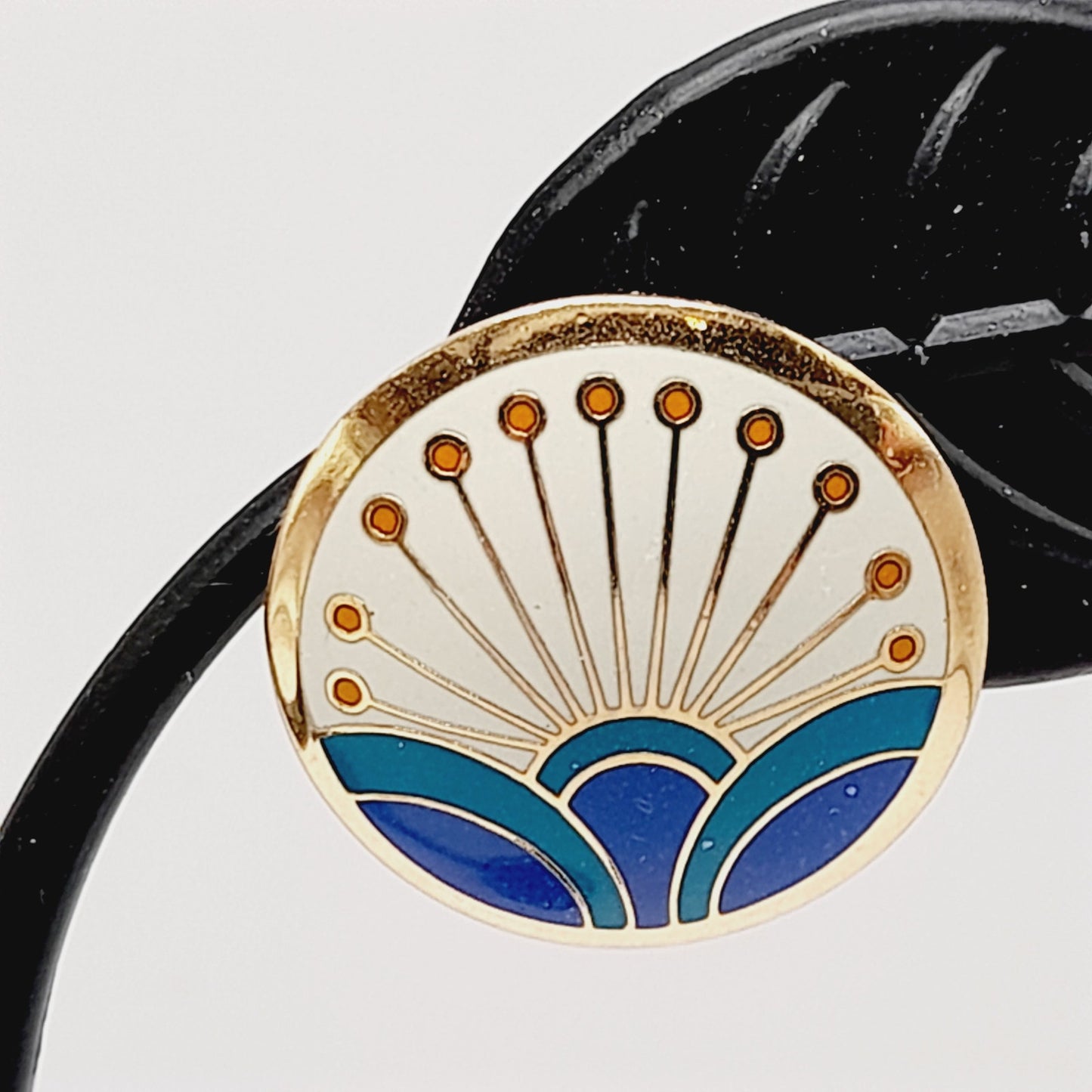Laurel Burch "Kirin" Post Earrings, Vintage 1980s Enamel Earrings, Gold Plated Designer Jewelry, Retro Artistic Statement Earrings
