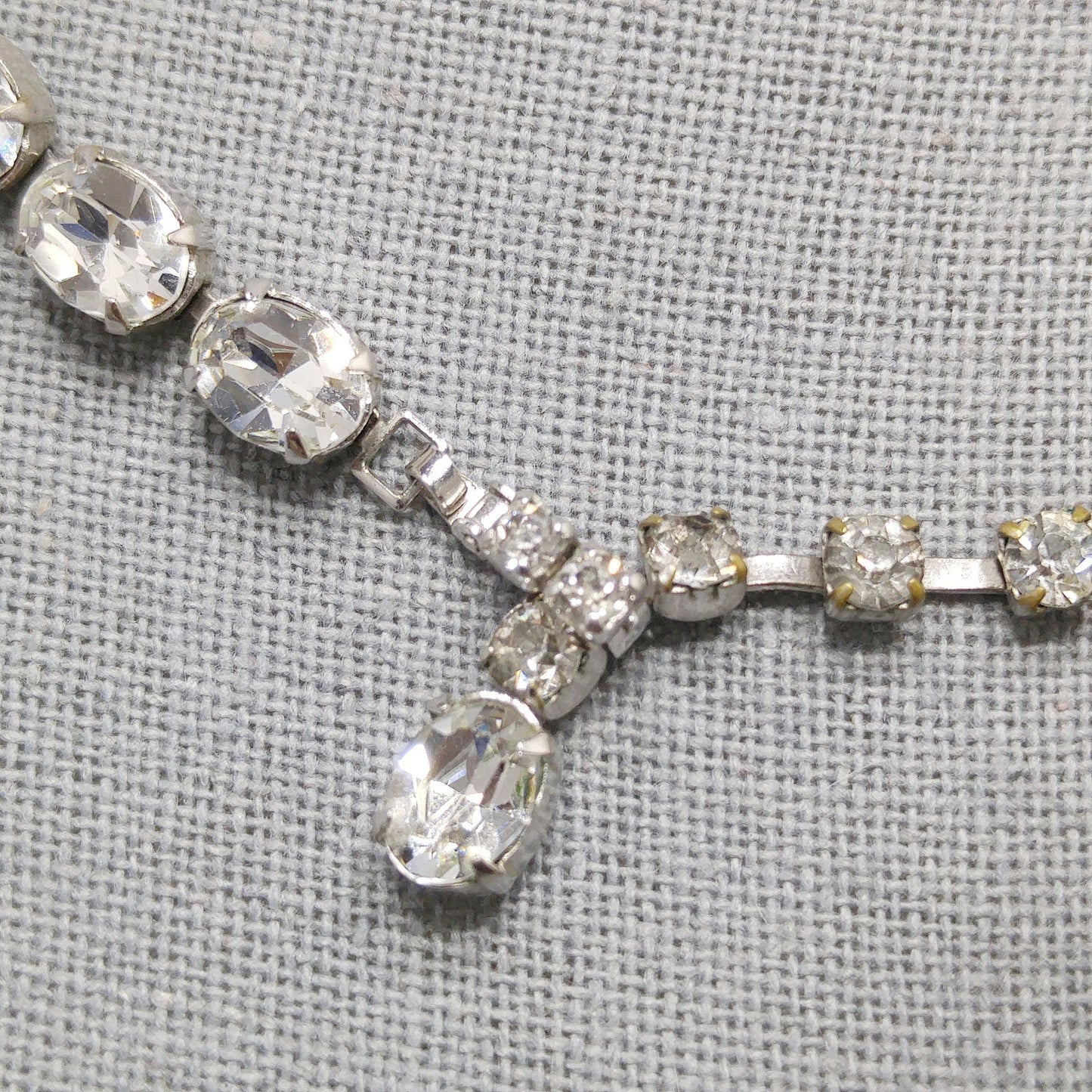 Weiss Rhinestone Choker Necklace, Oval Cut Wedding Necklace, 1950s Vintage Jewelry